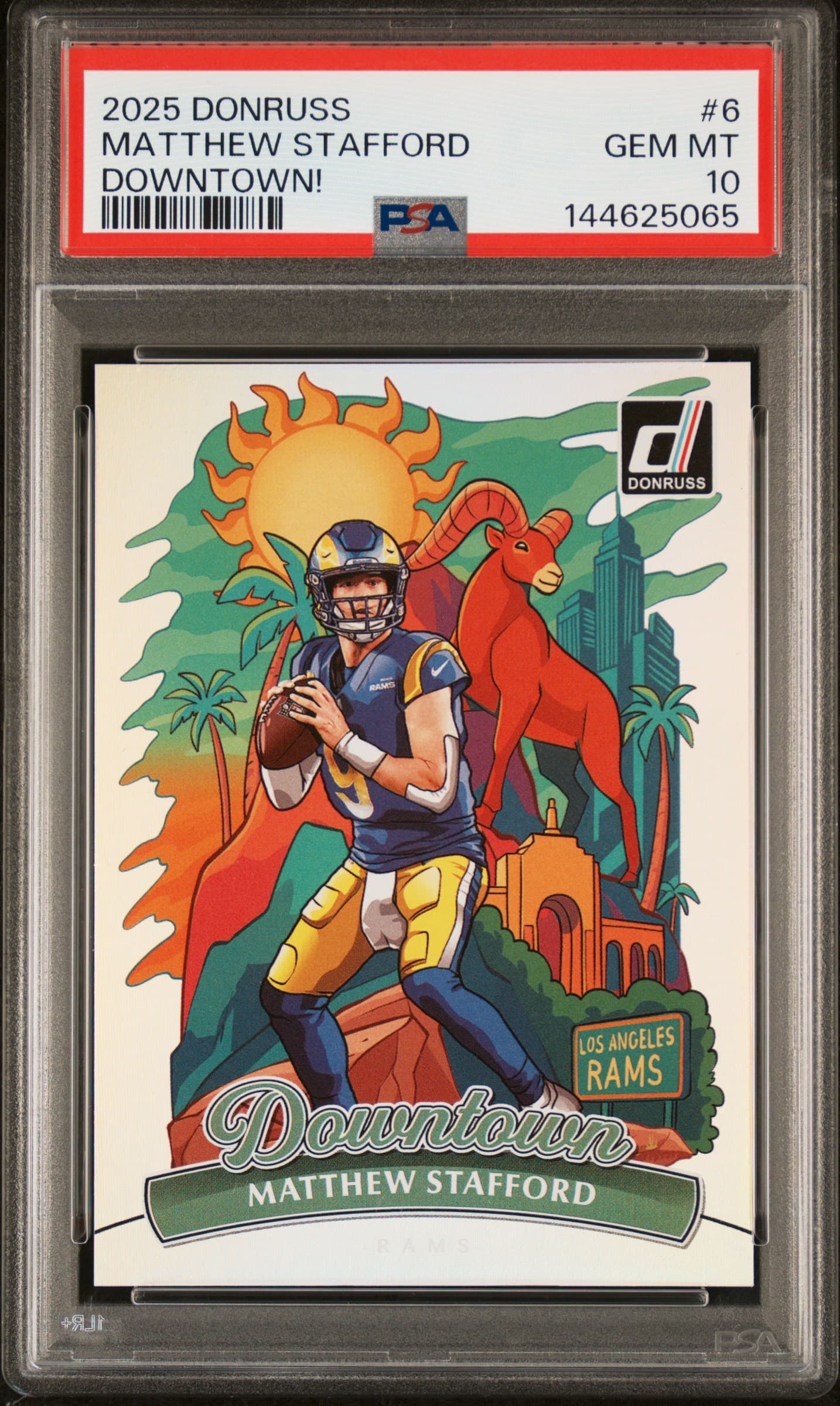 2025 PANINI DONRUSS DOWNTOWN MATTHEW STAFFORD #6 GEM MT 10 144625065