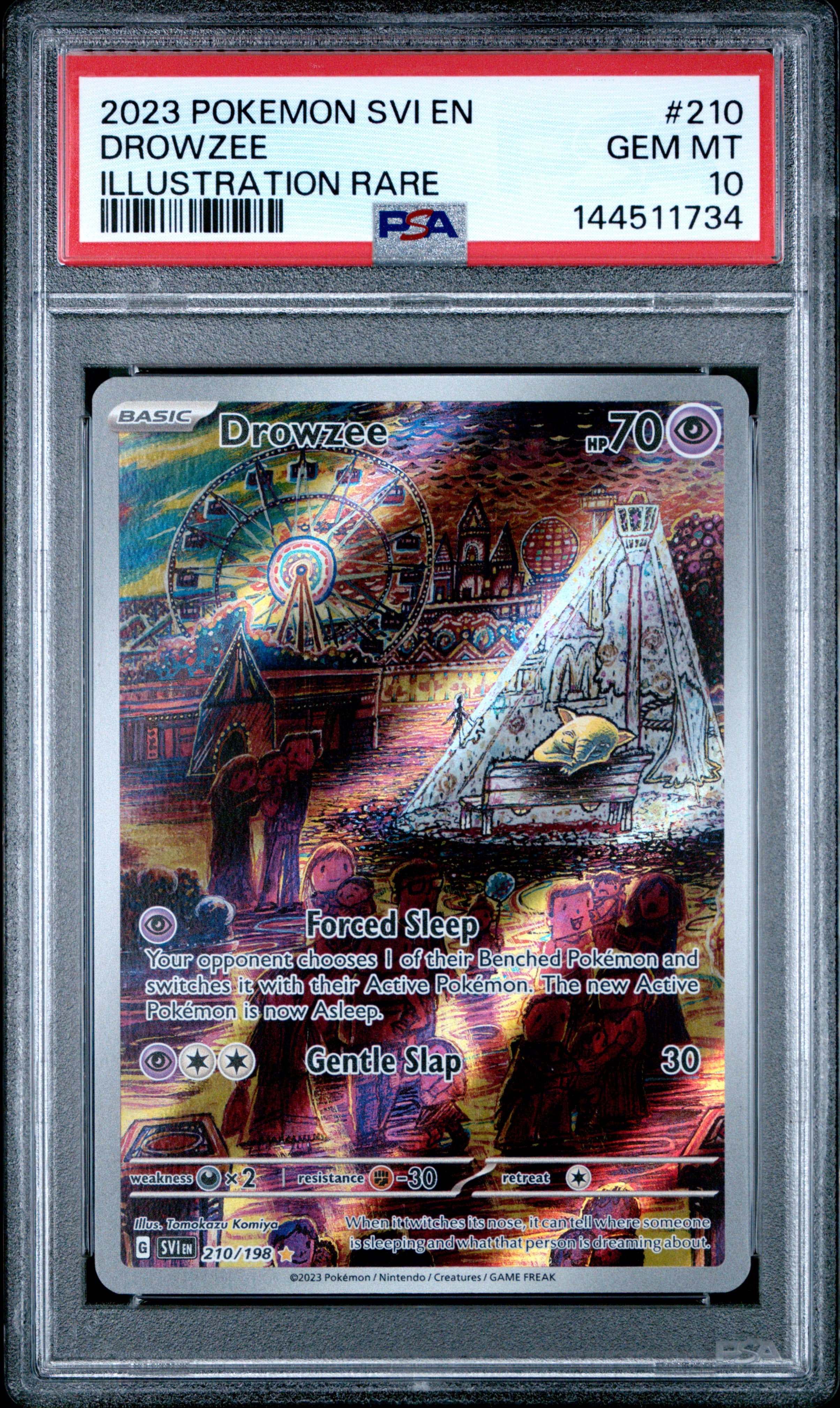 2023 POKEMON SVI EN-SCARLET & VIOLET DROWZEE #210 ILLUSTRATION RARE GEM MT 10 144511734