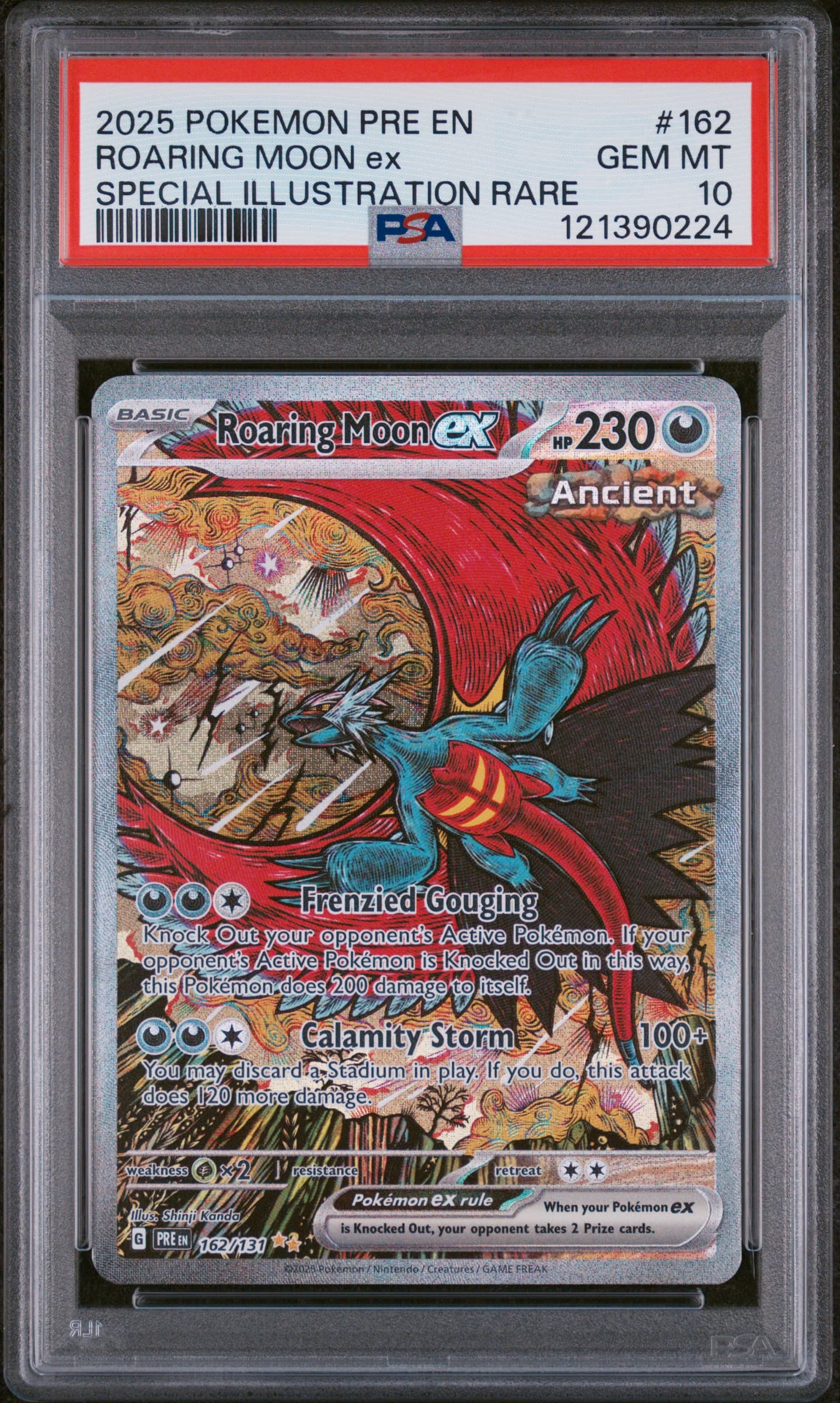 2025 POKEMON PRE EN-PRISMATIC EVOLUTIONS ROARING MOON ex #162 SPECIAL ILLUSTRATION RARE GEM MT 10 121390224