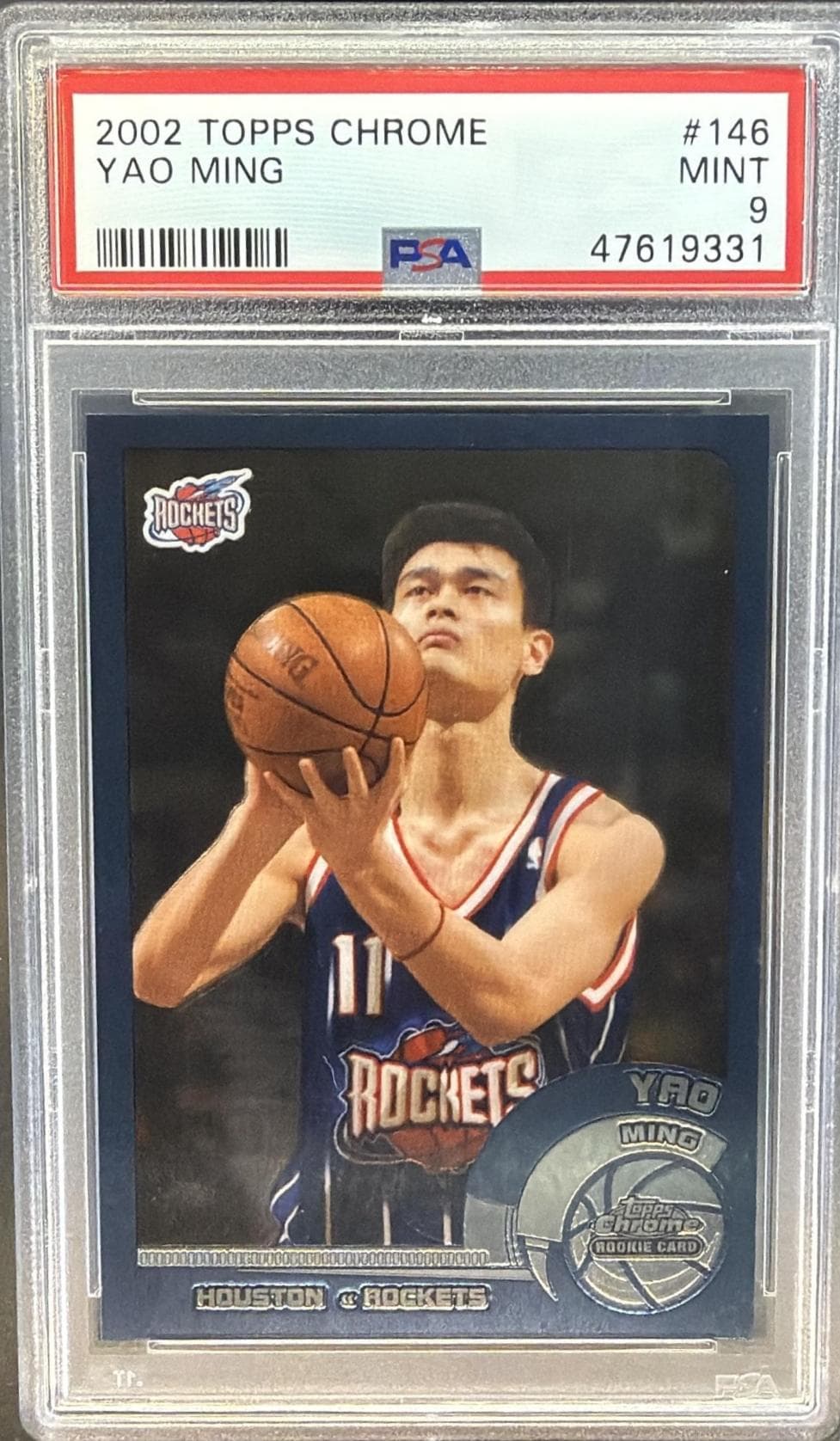 2002 TOPPS CHROME YAO MING #146 MINT 9 47619331