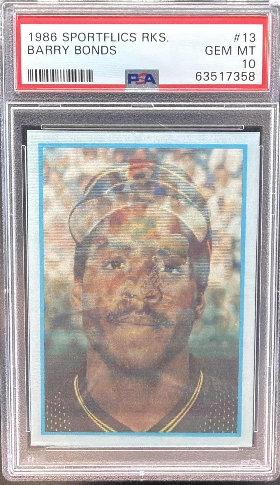 1986 SPORTFLICS ROOKIES BARRY BONDS #13 GEM MT 10 63517358