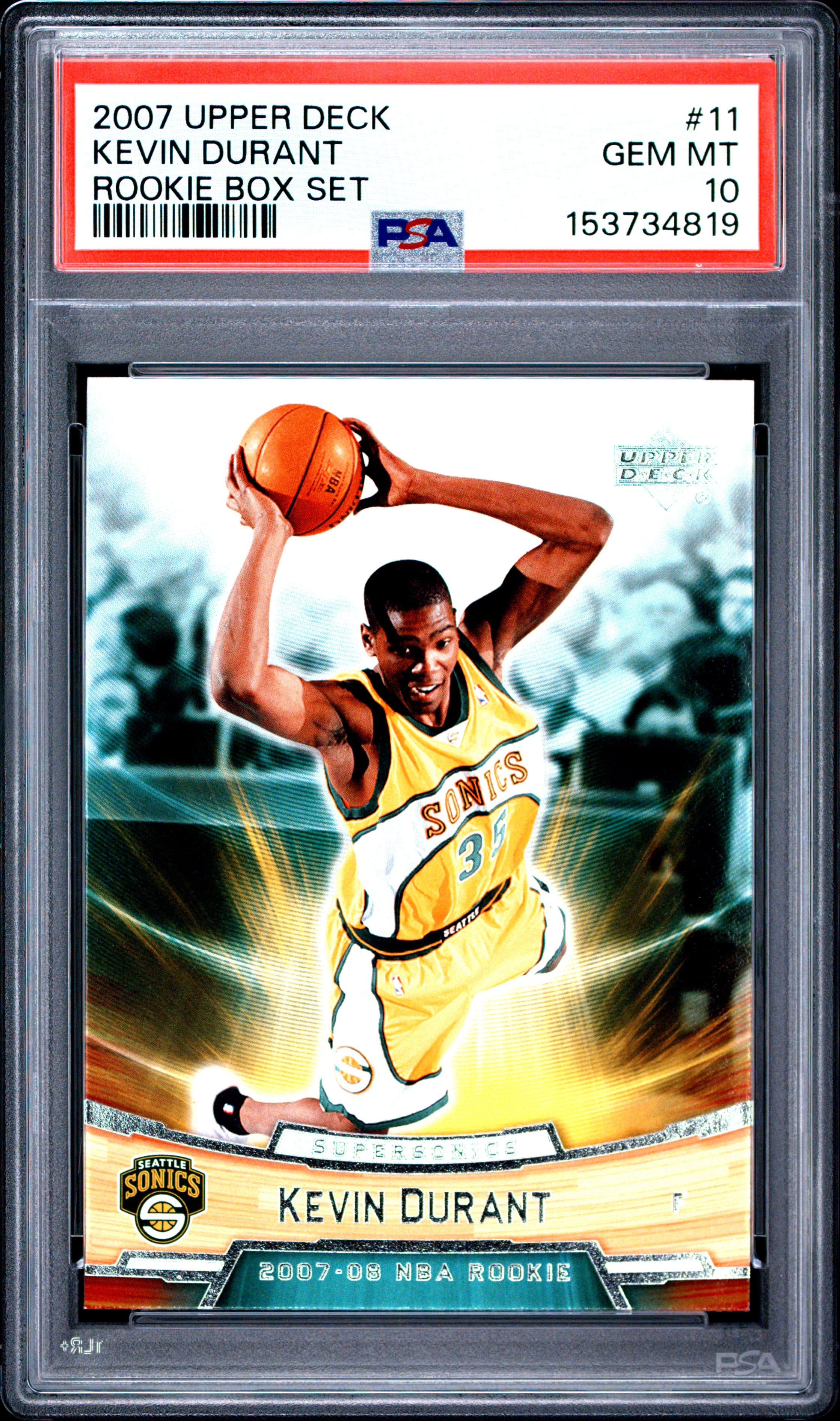 2007 UPPER DECK ROOKIE BOX SET KEVIN DURANT #11 ROOKIE BOX SET GEM MT 10 153734819