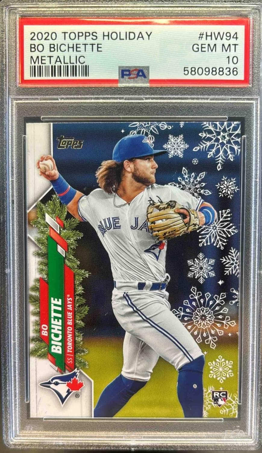 2020 TOPPS HOLIDAY BO BICHETTE #HW94 METALLIC GEM MT 10 58098836