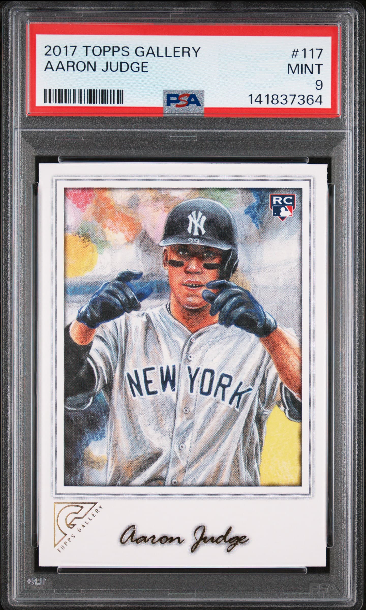2017 TOPPS GALLERY AARON JUDGE #117 MINT 9 141837364
