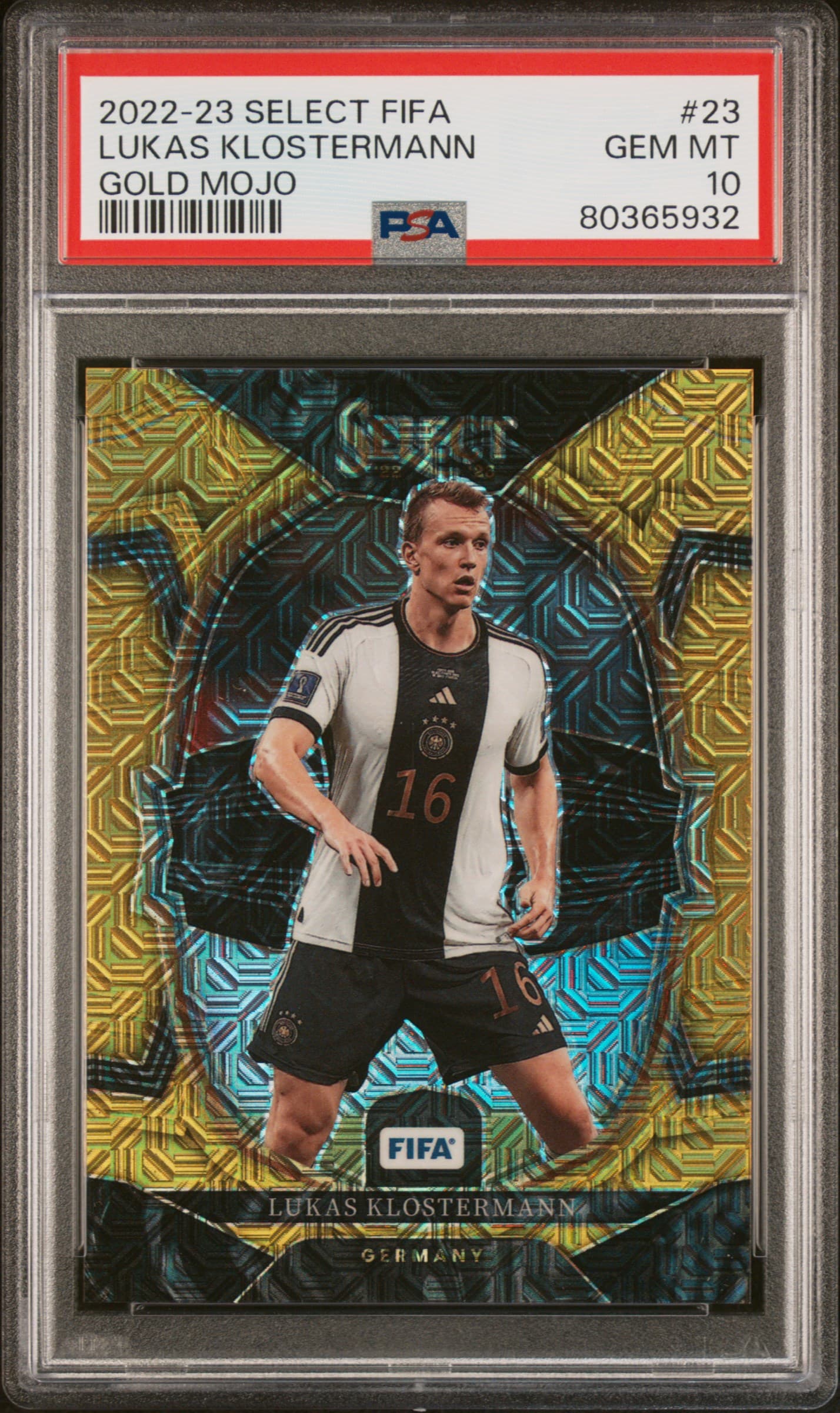 2022 PANINI SELECT FIFA LUKAS KLOSTERMANN #23 GOLD MOJO GEM MT 10 80365932