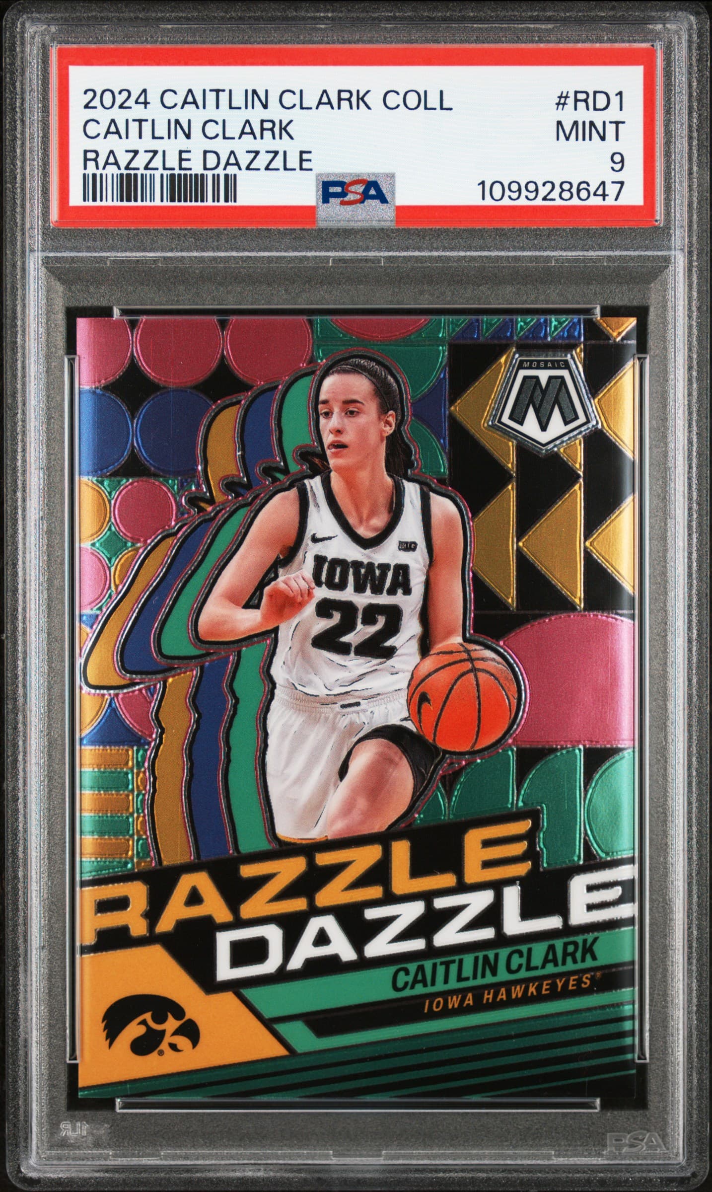 2024 PANINI CAITLIN CLARK COLLECTION RAZZLE DAZZLE CAITLIN CLARK #RD1 MINT 9 109928647