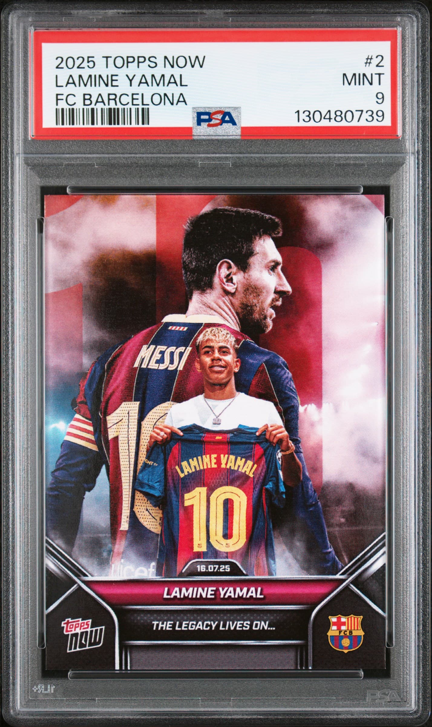 2025-2026 TOPPS NOW FC BARCELONA LAMINE YAMAL #2 MINT 9 130480739