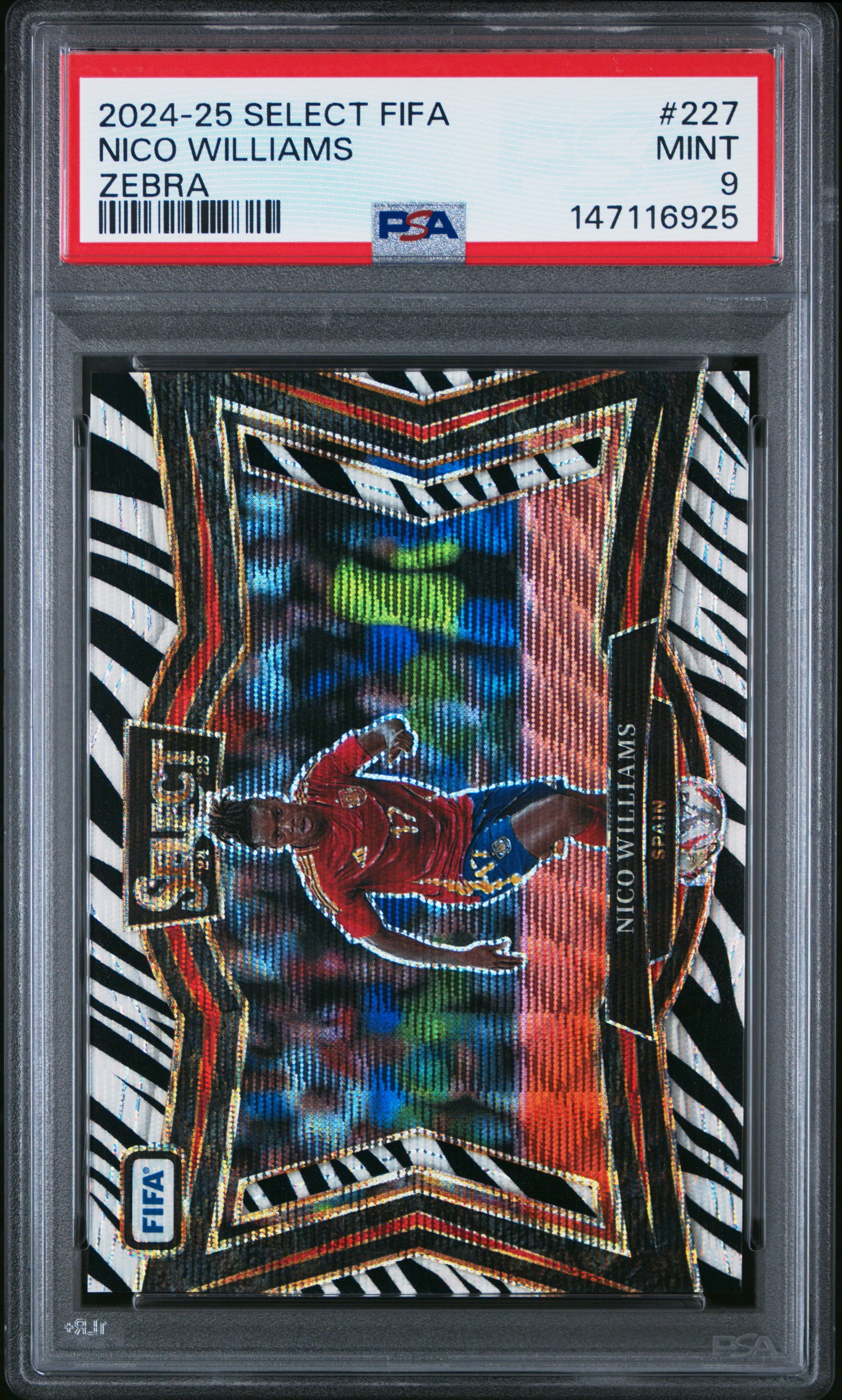 2024-25 PANINI SELECT FIFA NICO WILLIAMS #227 ZEBRA MINT 9 147116925