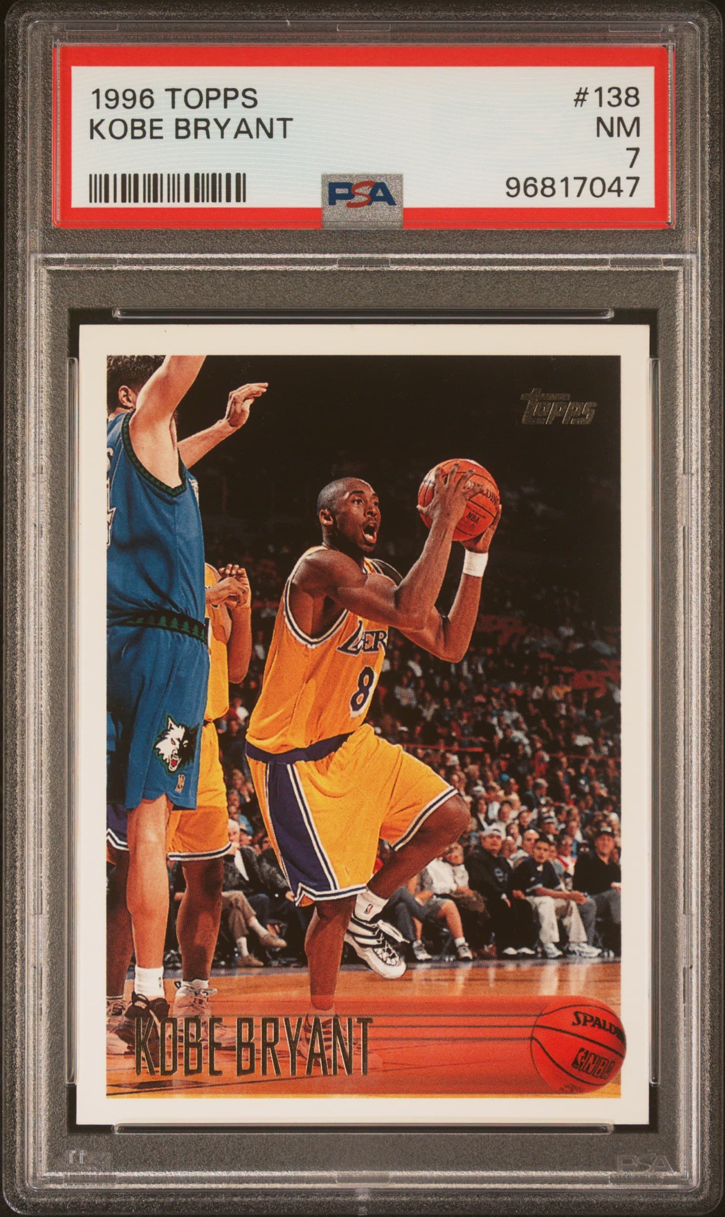 1996 TOPPS KOBE BRYANT #138 NM 7 96817047