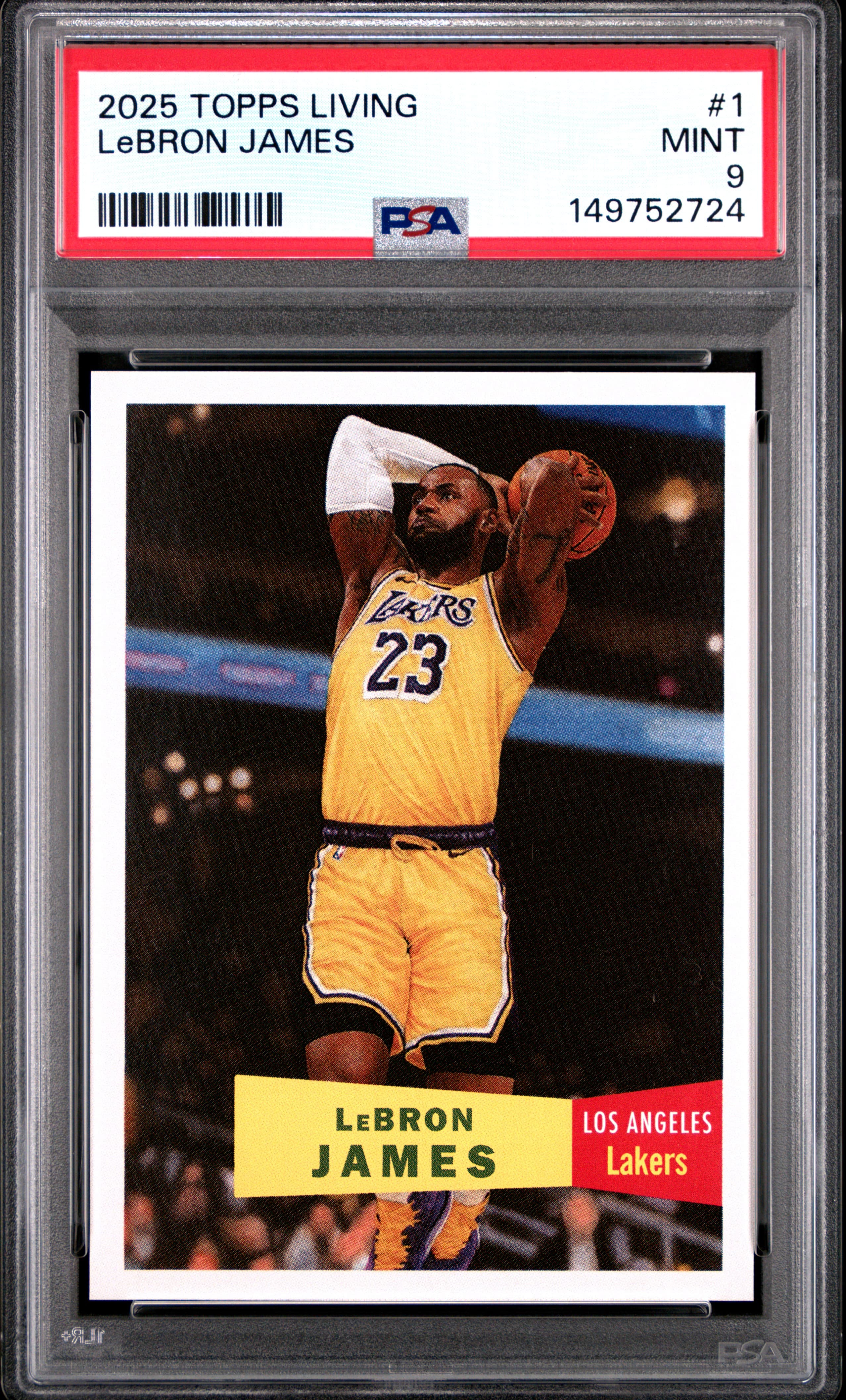 2025 TOPPS LIVING LeBRON JAMES #1 MINT 9 149752724
