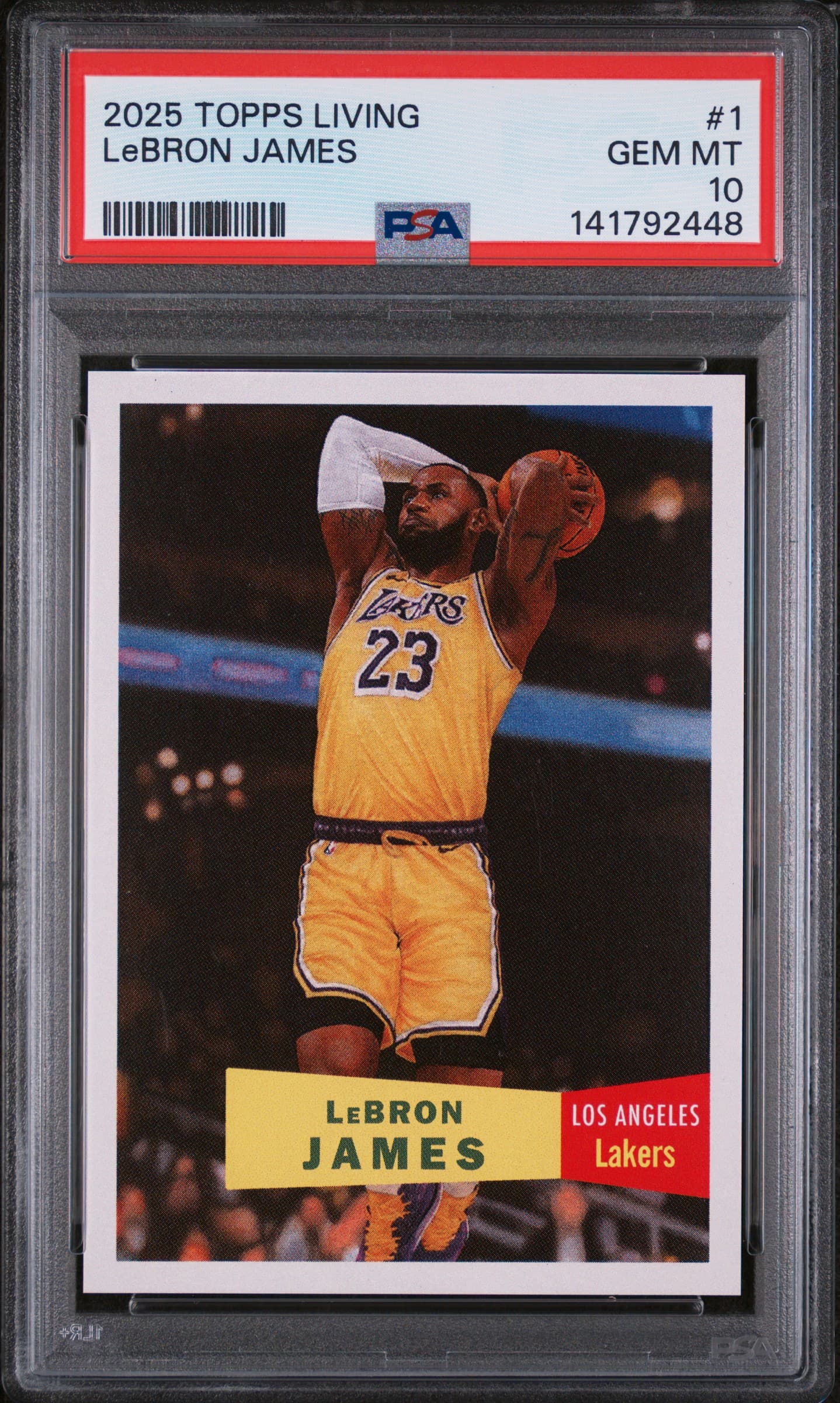 2025 TOPPS LIVING LeBRON JAMES #1 GEM MT 10 141792448