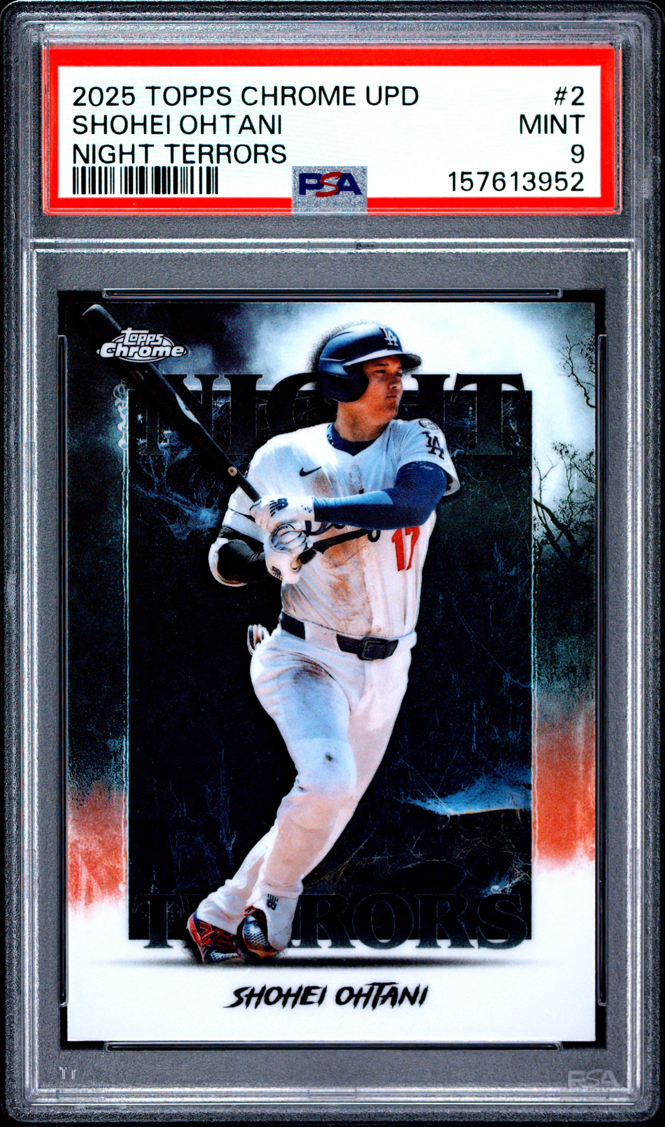 2025 TOPPS CHROME UPDATE NIGHT TERRORS SHOHEI OHTANI #2 MINT 9 157613952