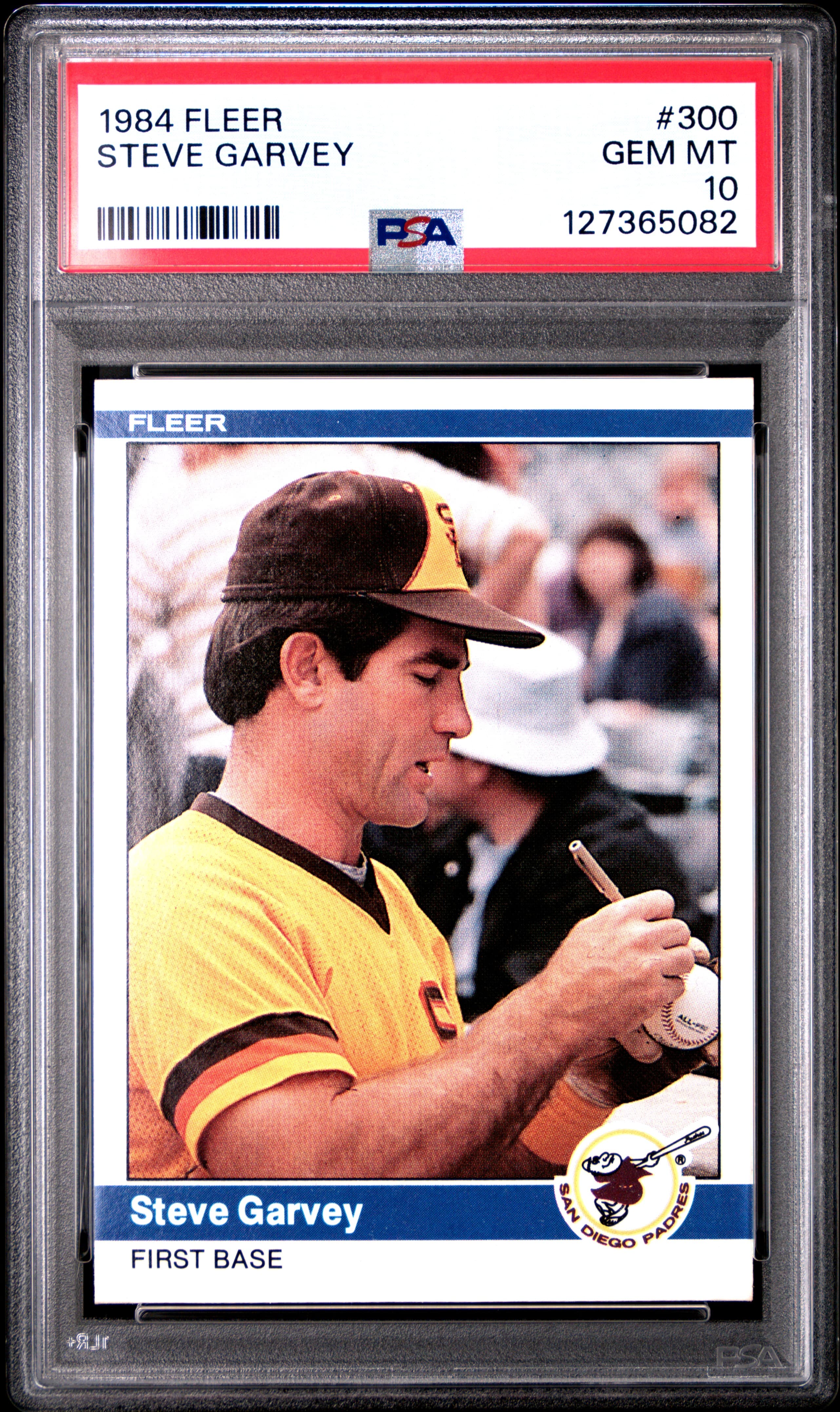 1984 FLEER STEVE GARVEY #300 GEM MT 10 127365082