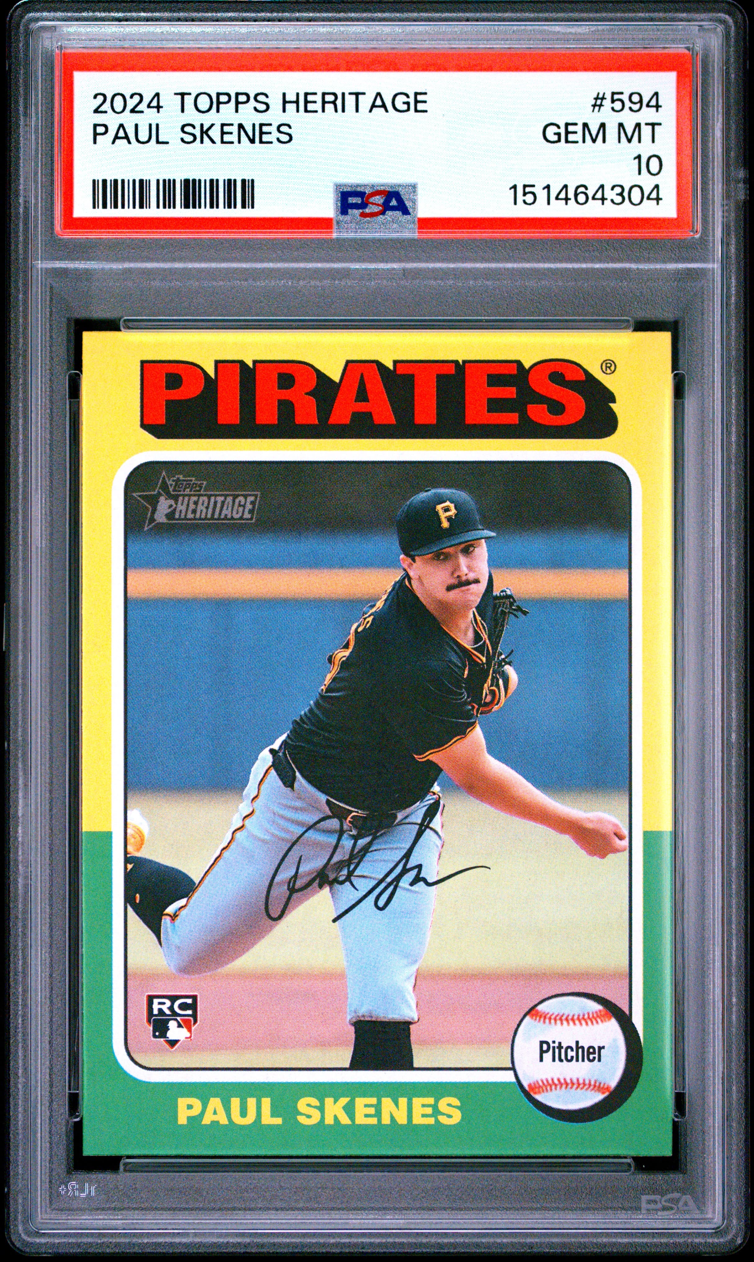2024 TOPPS HERITAGE PAUL SKENES #594 GEM MT 10 151464304