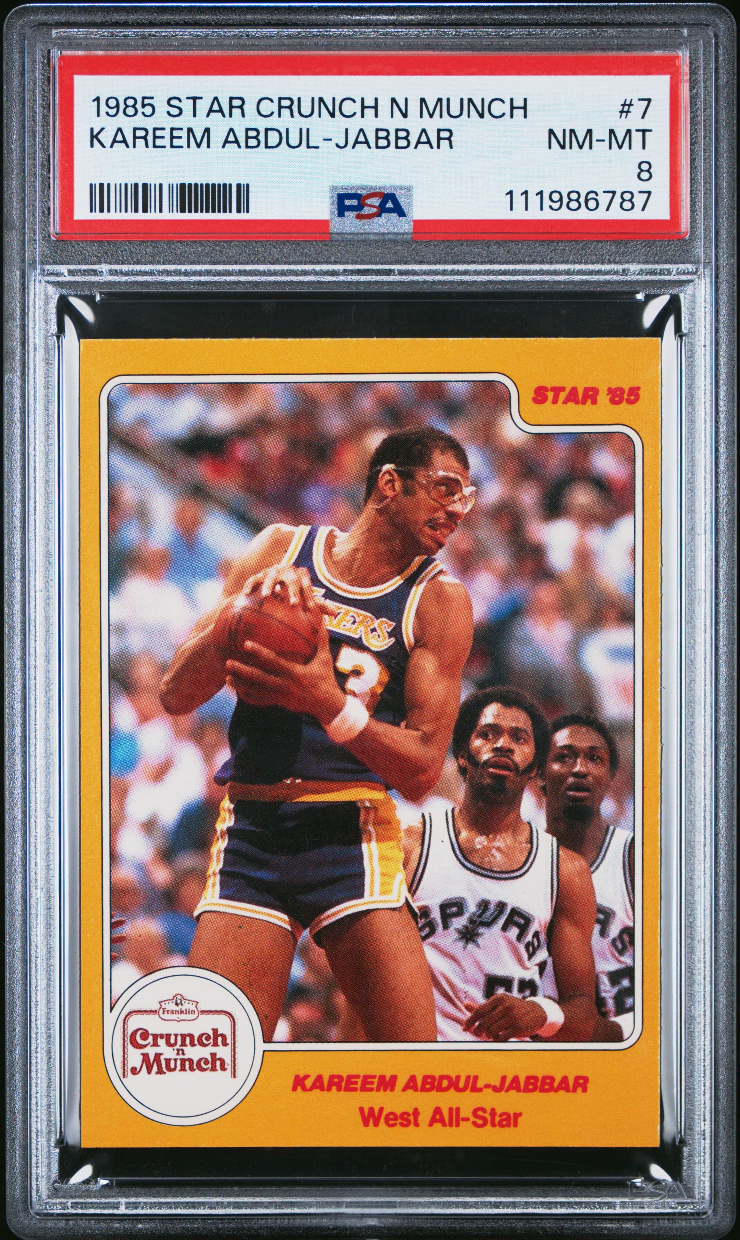 1985 STAR CRUNCH N MUNCH KAREEM ABDUL-JABBAR #7 NM-MT 8 111986787