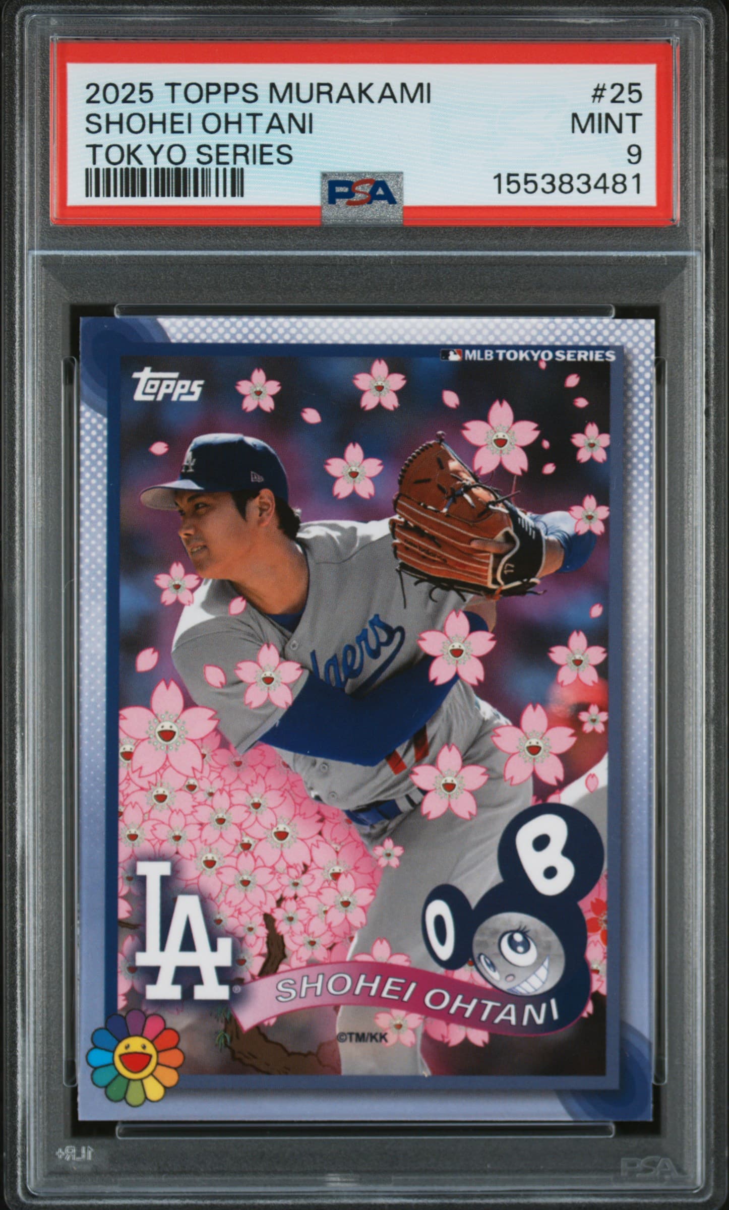 2025 TOPPS TAKASHI MURAKAMI + MLB WORLD TOUR TOKYO SERIES SHOHEI OHTANI #25 MINT 9 155383481