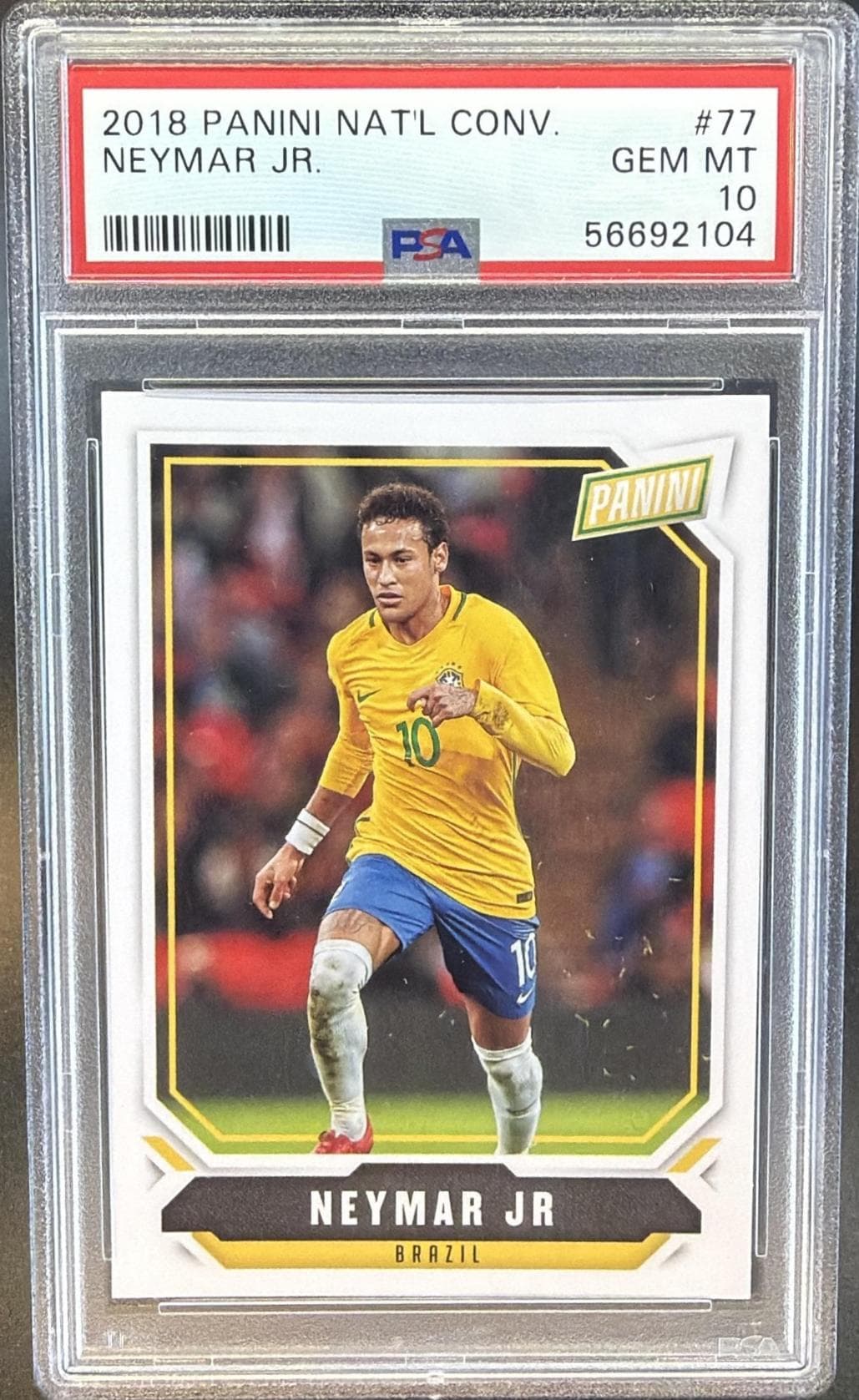 2018 PANINI NATIONAL CONVENTION NEYMAR JR. #77 GEM MT 10 56692104