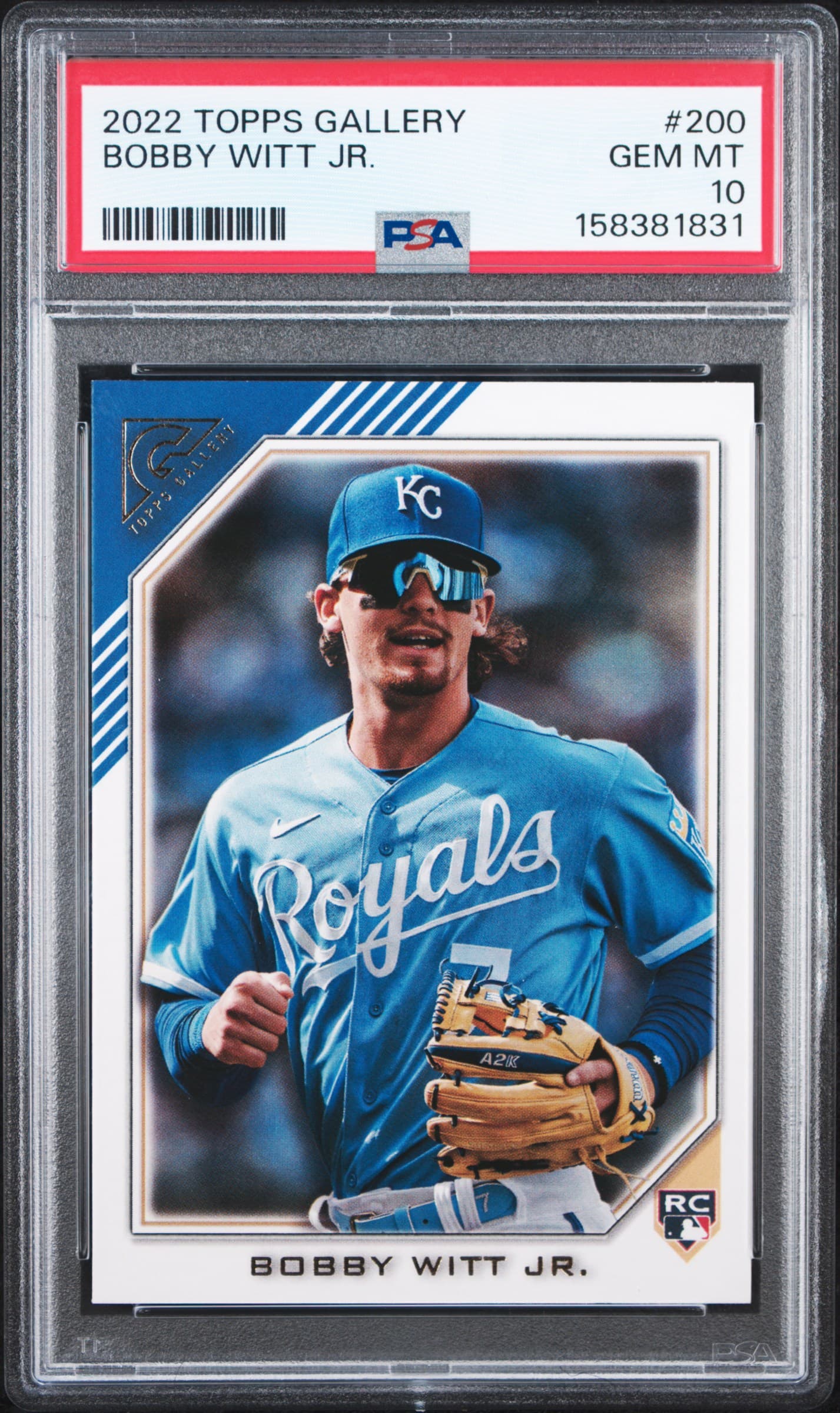 2022 TOPPS GALLERY BOBBY WITT JR. #200 GEM MT 10 158381831