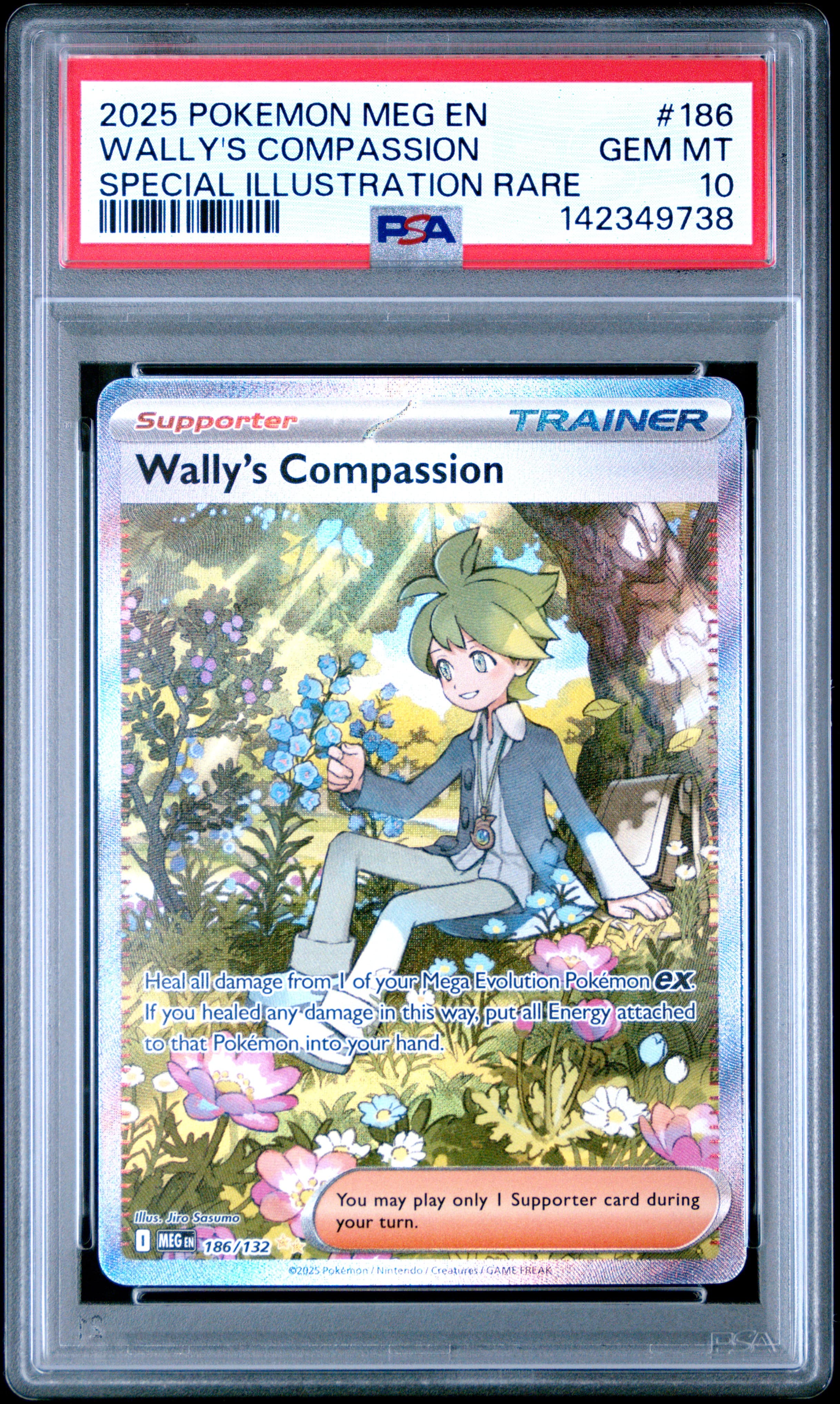 2025 POKEMON MEG EN-MEGA EVOLUTION WALLY'S COMPASSION #186 SPECIAL ILLUSTRATION RARE GEM MT 10 142349738