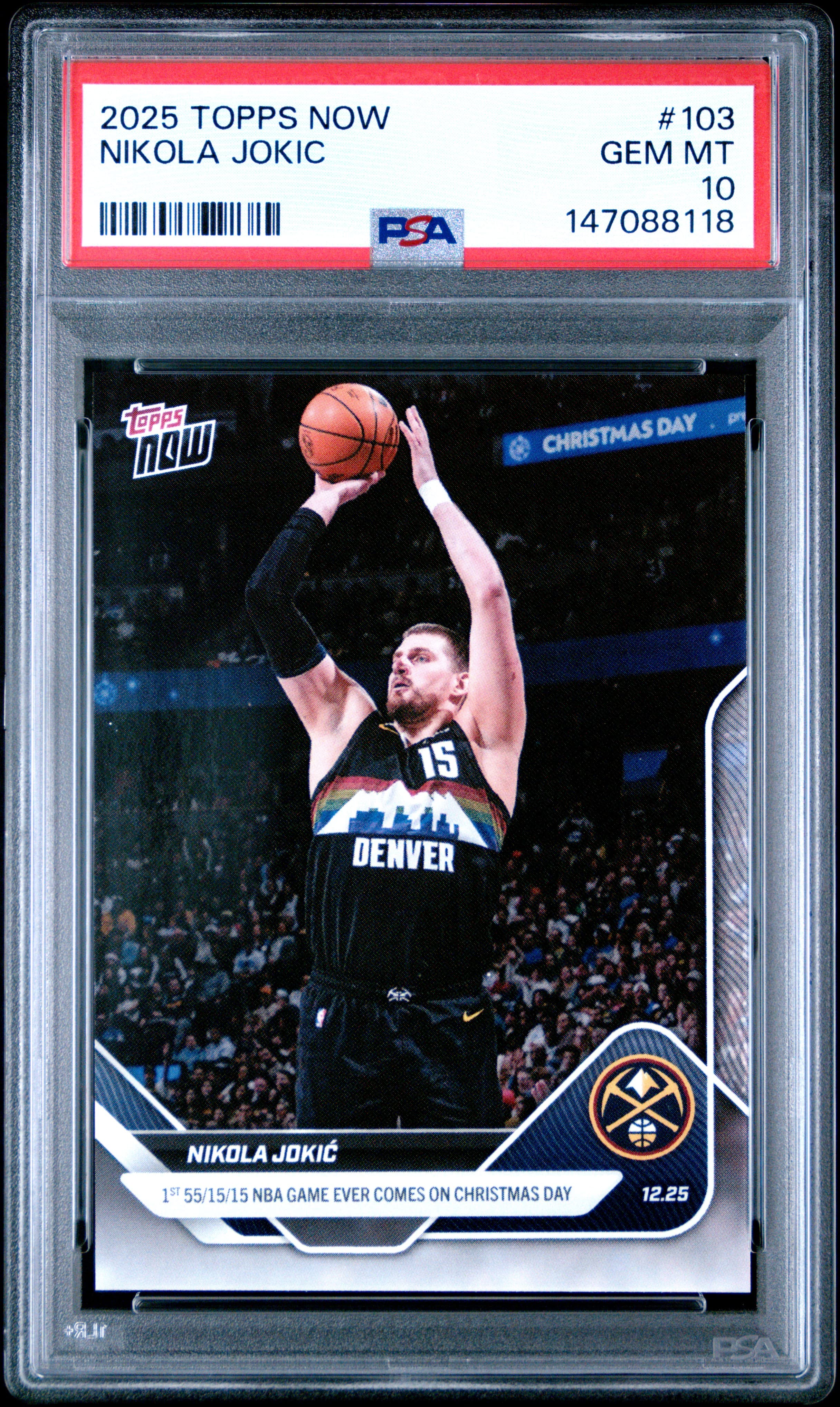 2025 TOPPS NOW NIKOLA JOKIC #103 GEM MT 10 147088118