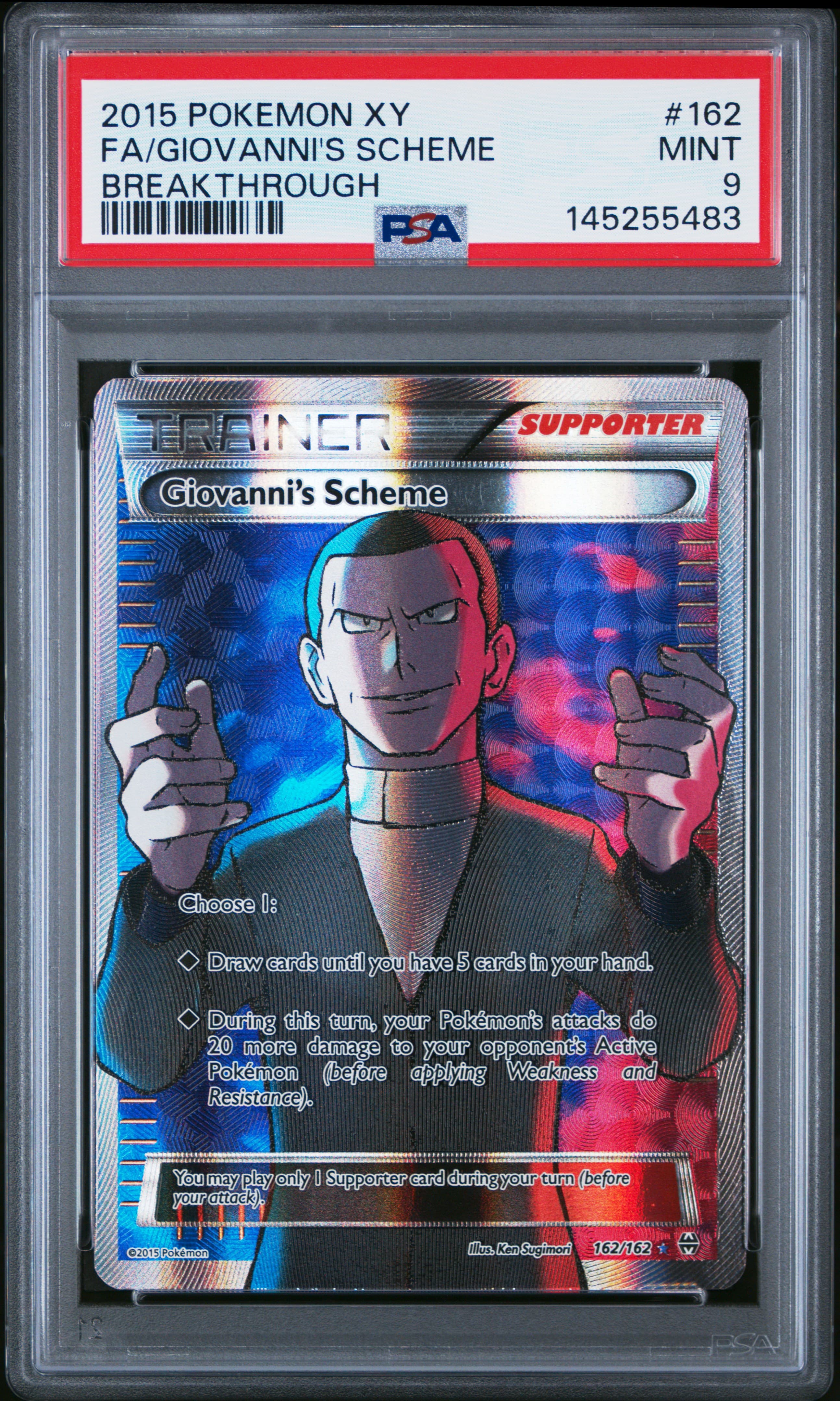2015 POKEMON XY BREAKTHROUGH FA/GIOVANNI'S SCHEME #162 BREAKTHROUGH MINT 9 145255483