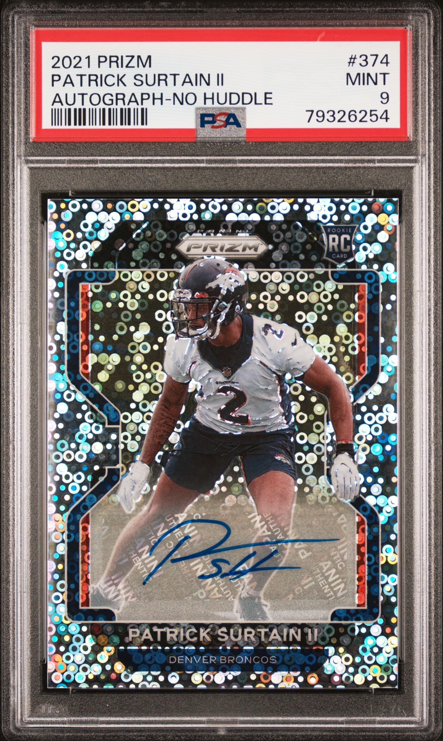 2021 PANINI PRIZM PATRICK SURTAIN II #374 AUTOGRAPH-NO HUDDLE MINT 9 79326254