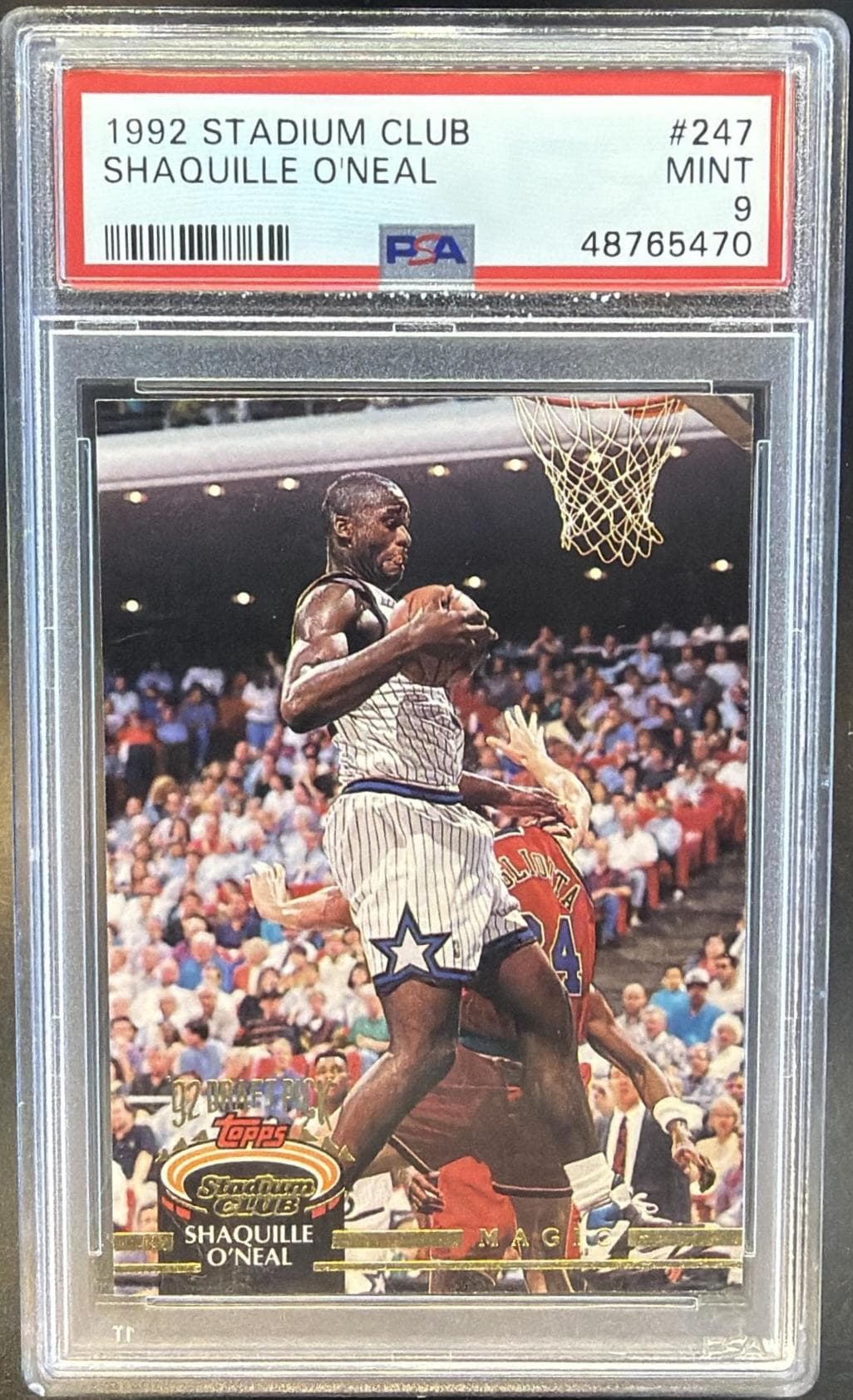 1992 STADIUM CLUB SHAQUILLE O'NEAL #247 MINT 9 48765470