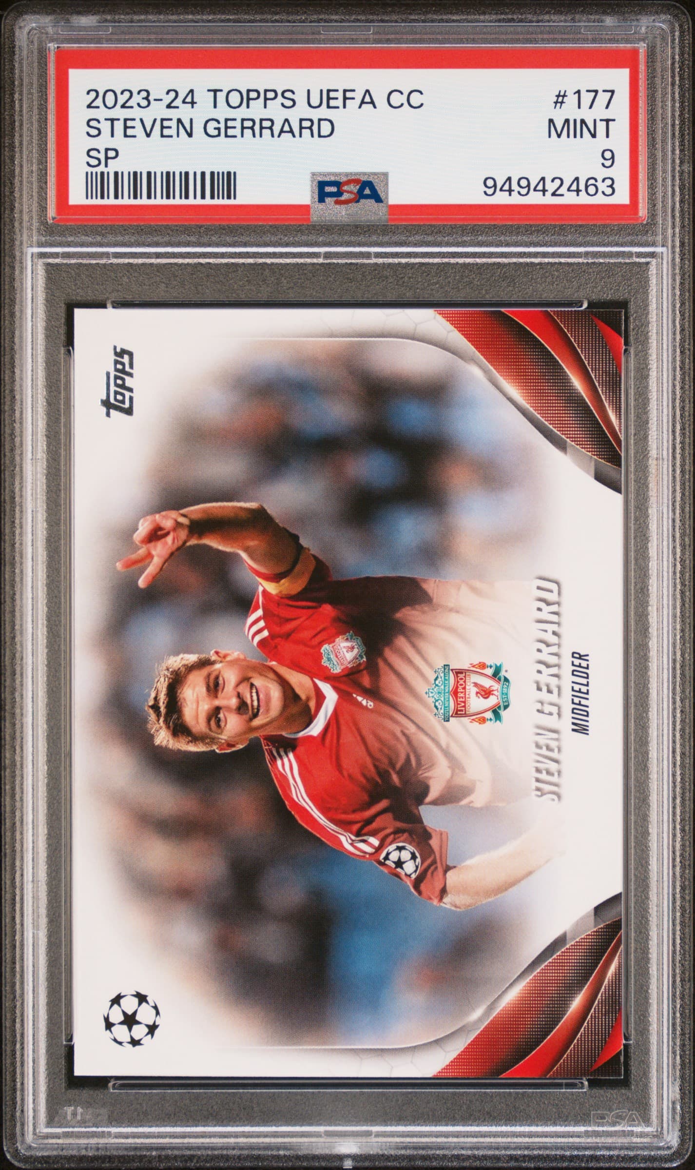 2023-24 TOPPS UEFA CLUB COMPETITIONS STEVEN GERRARD #177 SP MINT 9 94942463