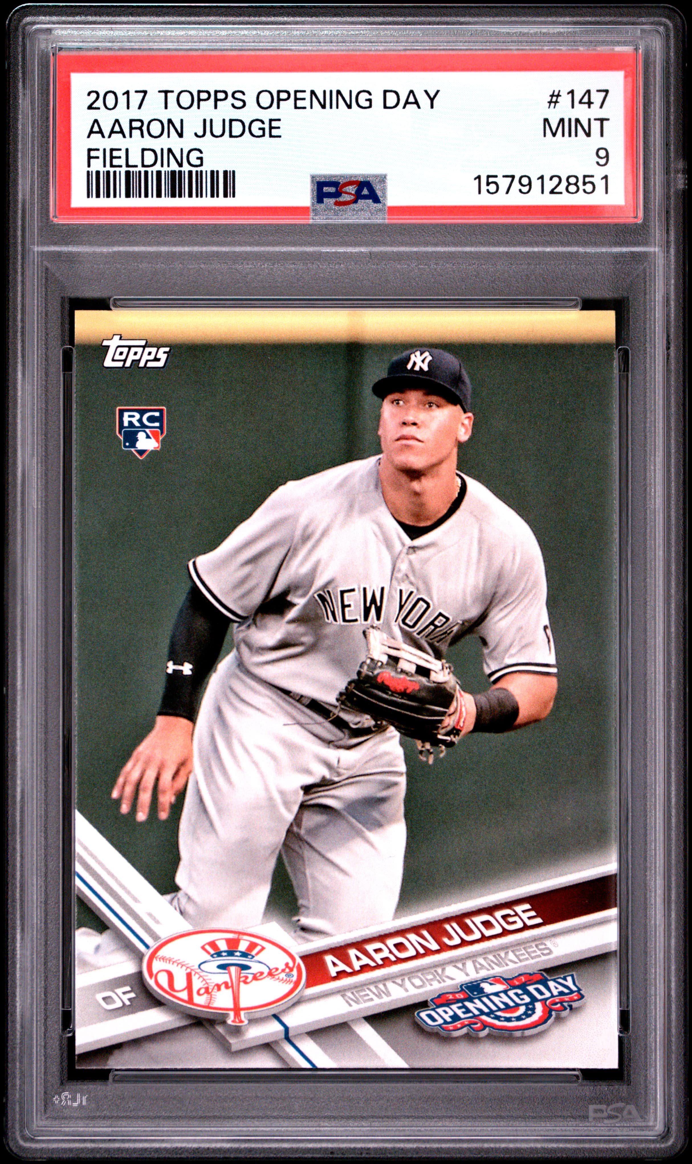 2017 TOPPS OPENING DAY AARON JUDGE #147 FIELDING MINT 9 157912851