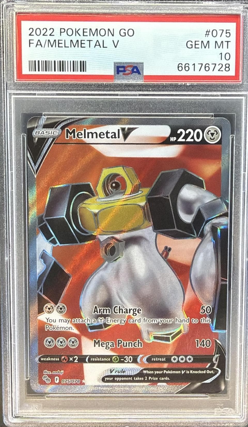 2022 POKEMON GO FA/MELMETAL V #075 GEM MT 10 66176728