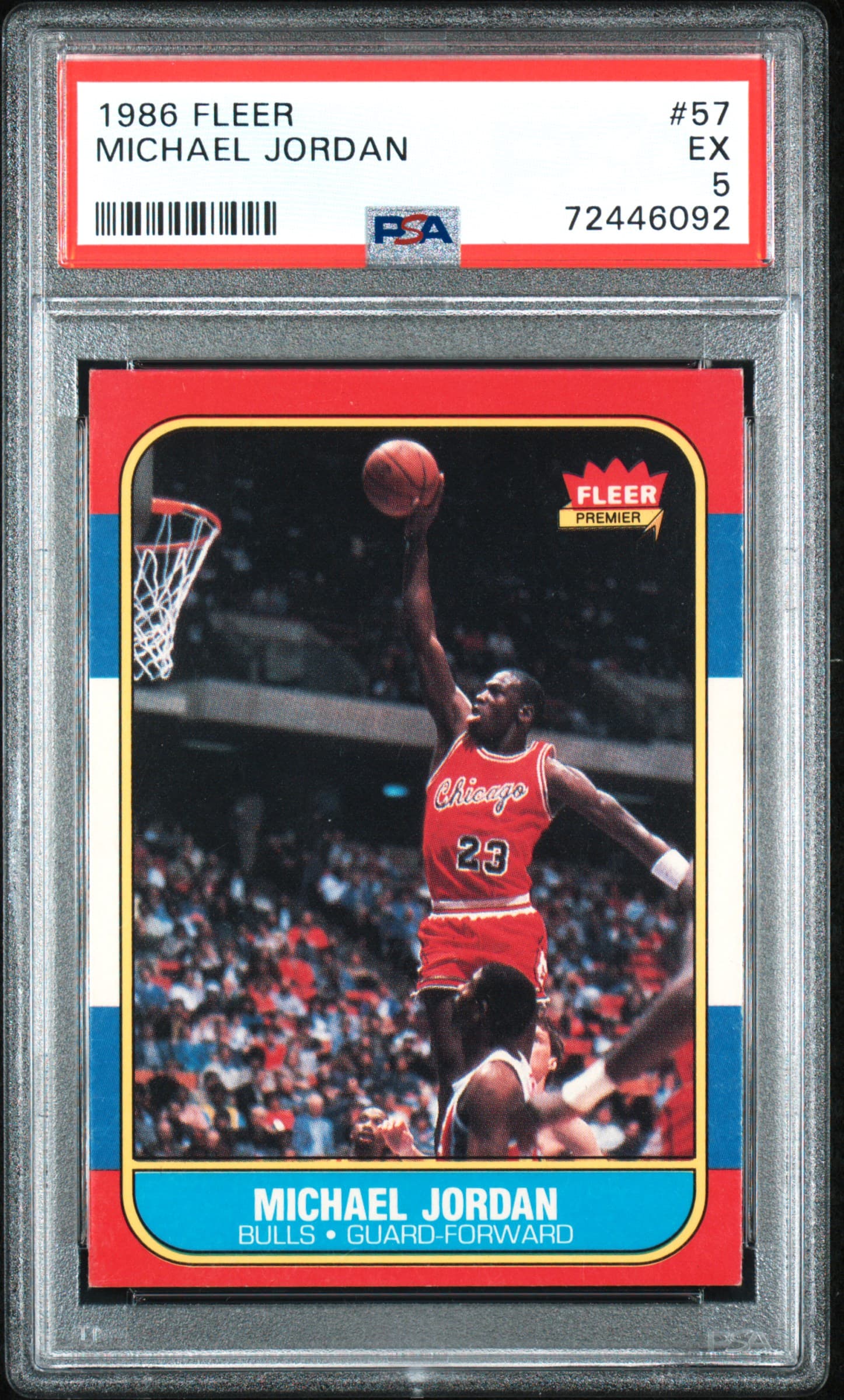 1986 FLEER MICHAEL JORDAN #57 EX 5 72446092