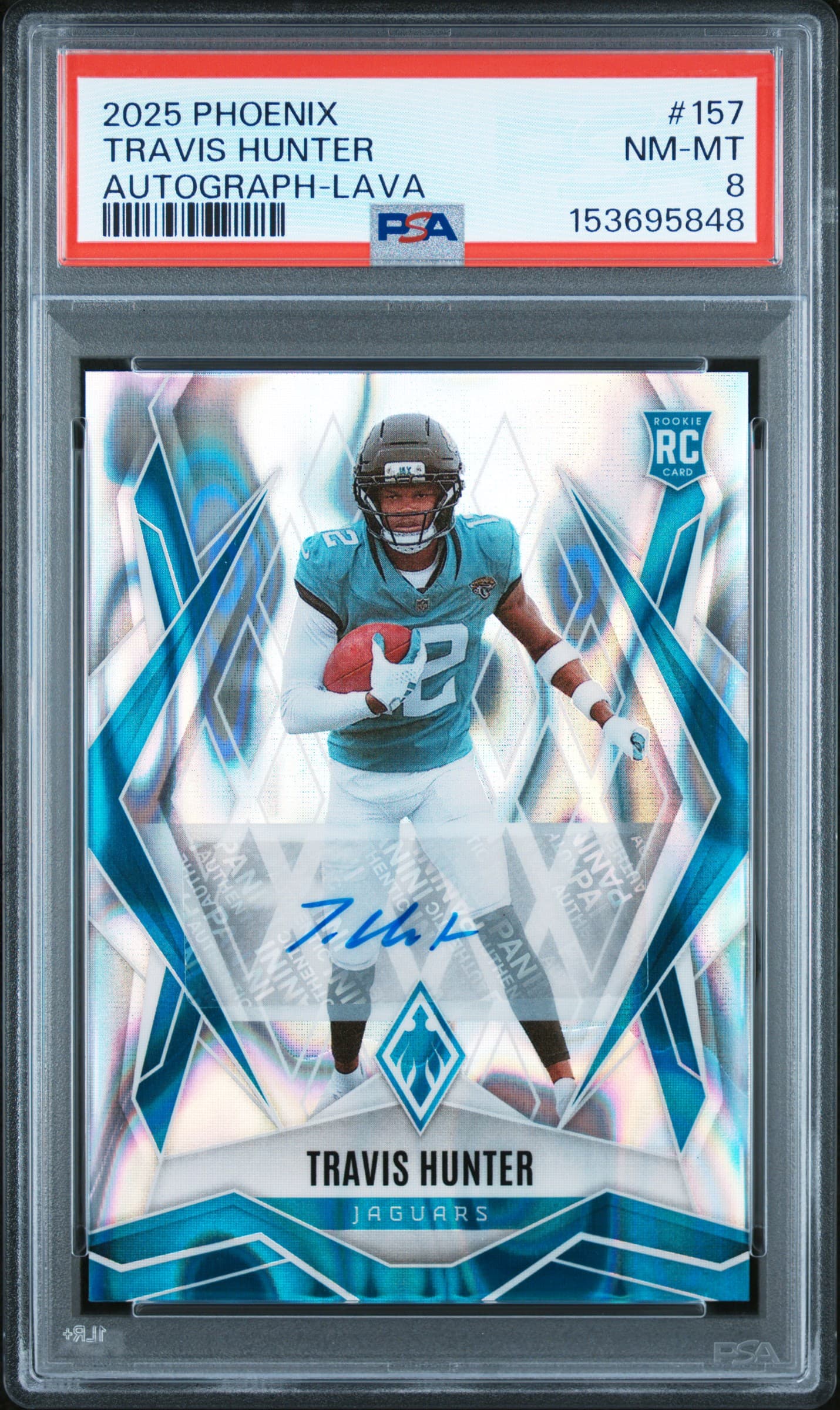 2025 PANINI PHOENIX TRAVIS HUNTER #157 AUTOGRAPH-LAVA NM-MT 8 153695848