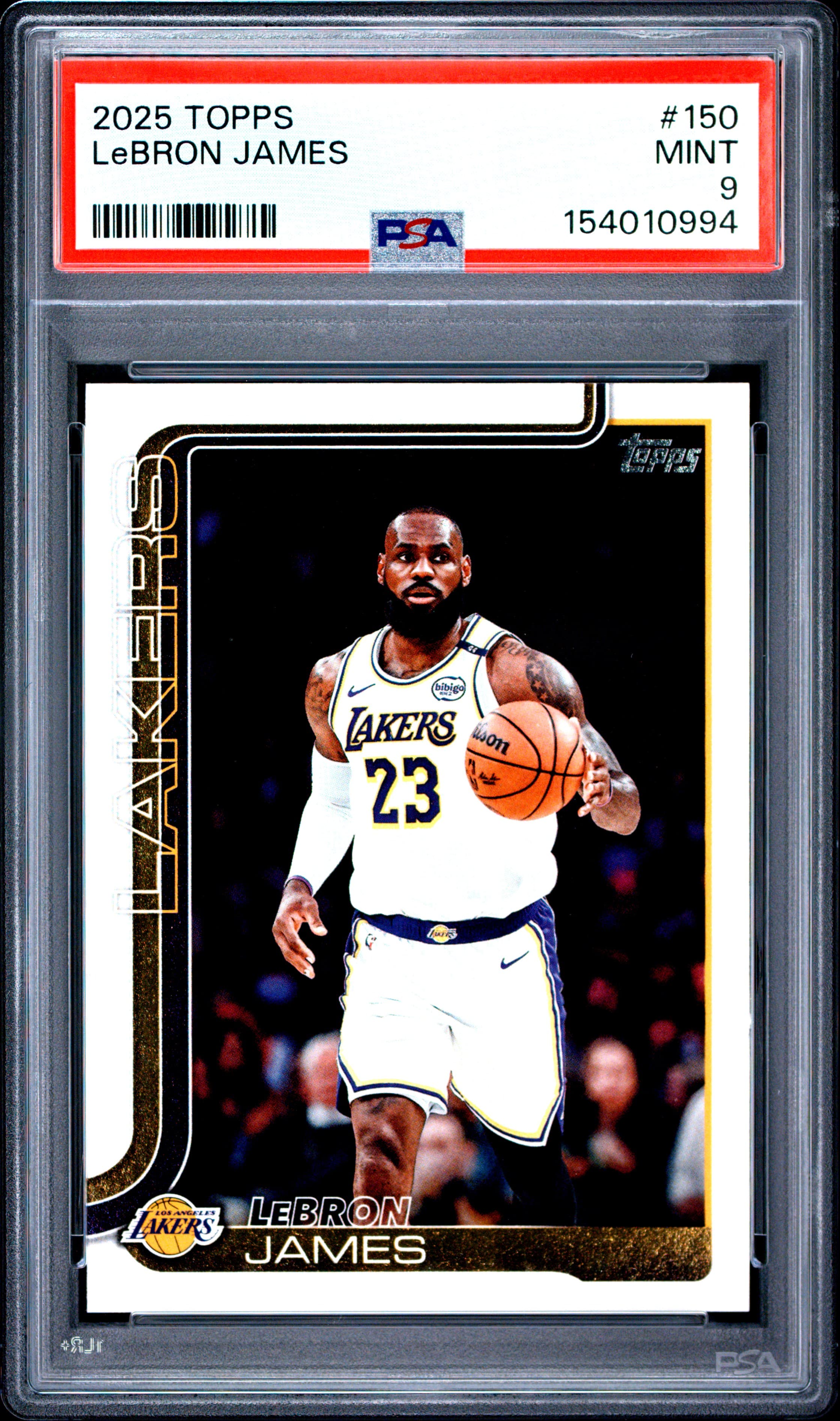 2025 TOPPS LeBRON JAMES #150 MINT 9 154010994