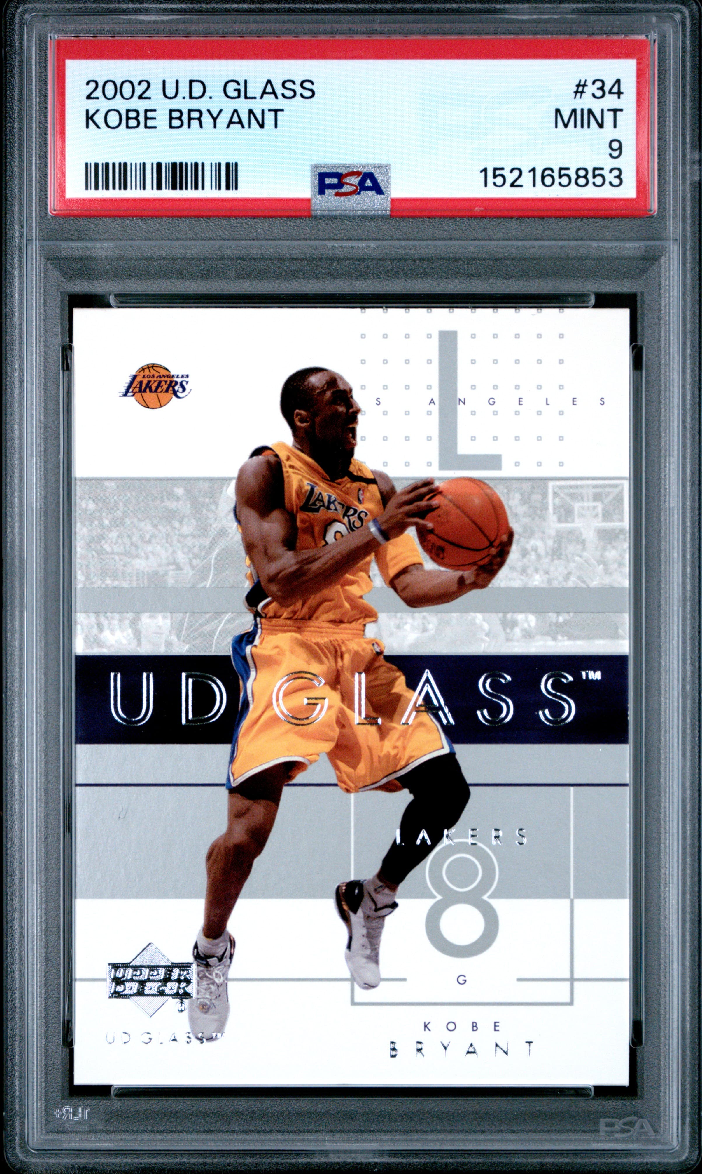 2002 UPPER DECK GLASS KOBE BRYANT #34 MINT 9 152165853