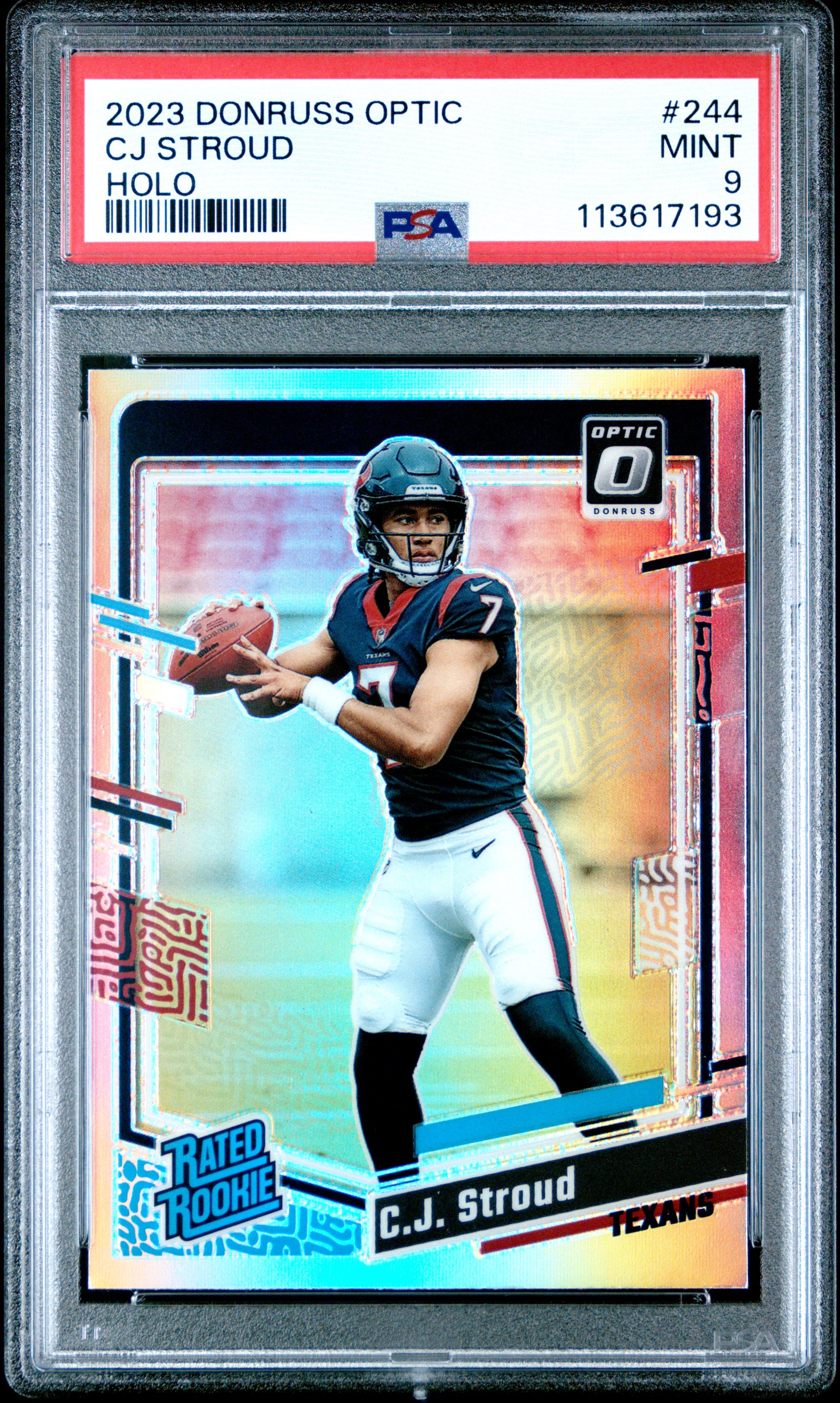 2023 PANINI DONRUSS OPTIC CJ STROUD #244 HOLO MINT 9 113617193