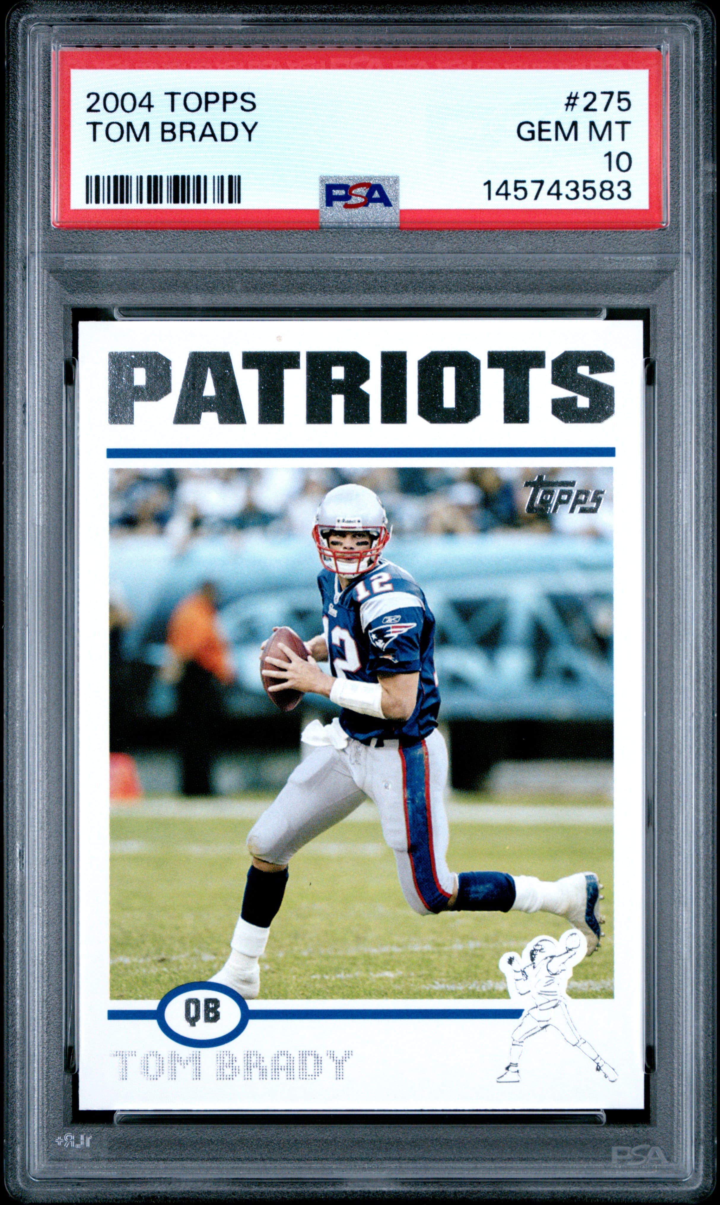 2004 TOPPS TOM BRADY #275 GEM MT 10 145743583