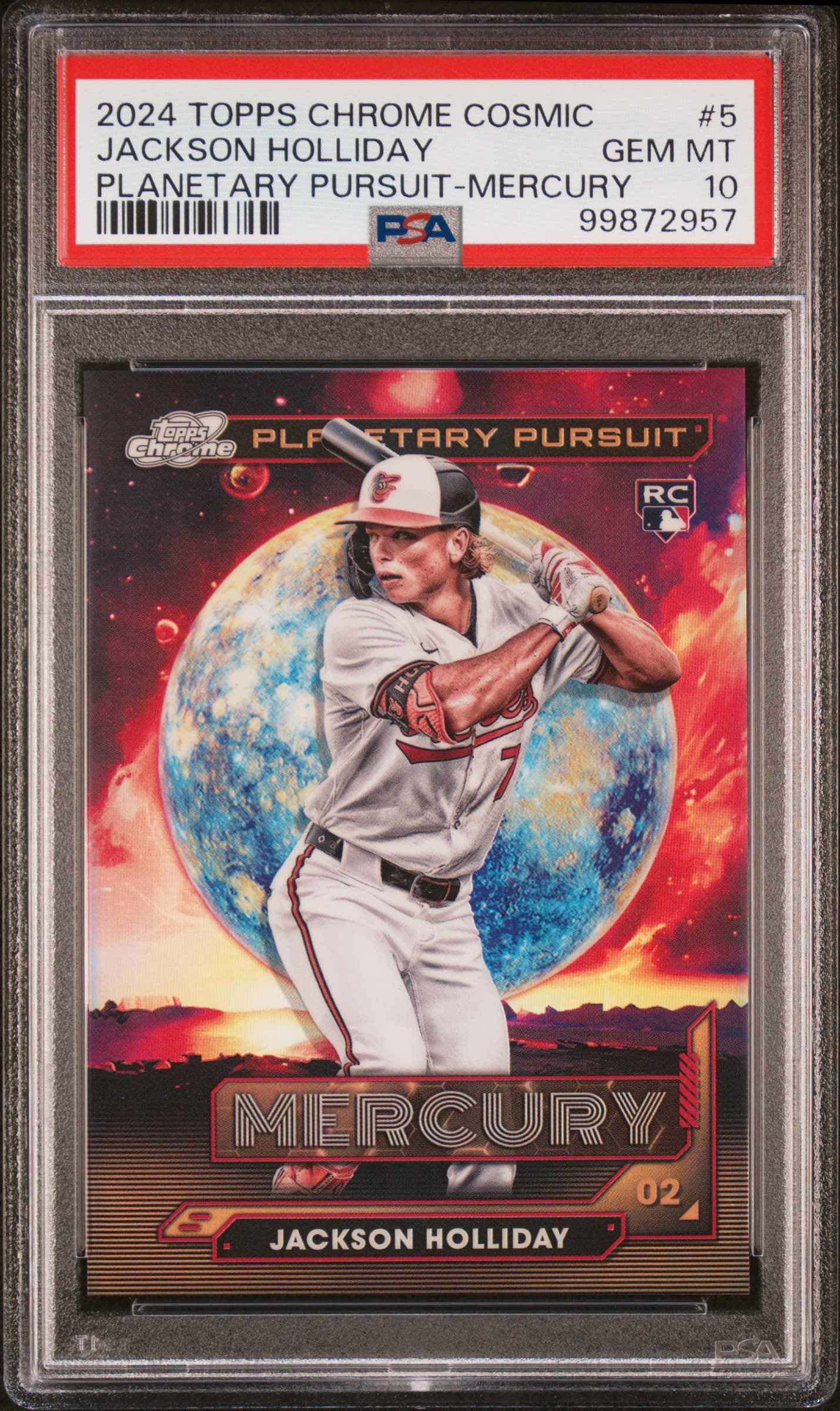2024 TOPPS COSMIC CHROME PLANETARY PURSUIT JACKSON HOLLIDAY #5 PLANETARY PURSUIT-MERCURY GEM MT 10 99872957