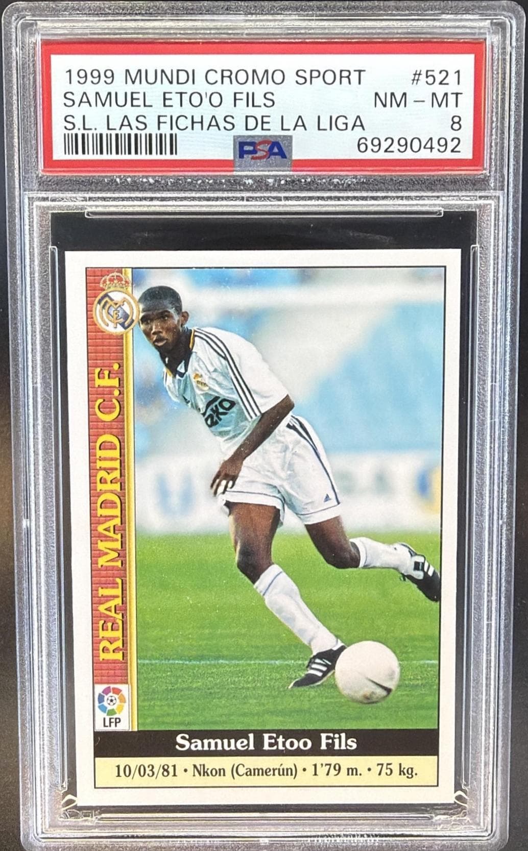 1999-00 MUNDICROMO SPORT S.L. LAS FICHAS DE LA LIGA SAMUEL ETO'O FILS #521 S.L. LAS FICHAS DE LA LIGA NM-MT 8 69290492