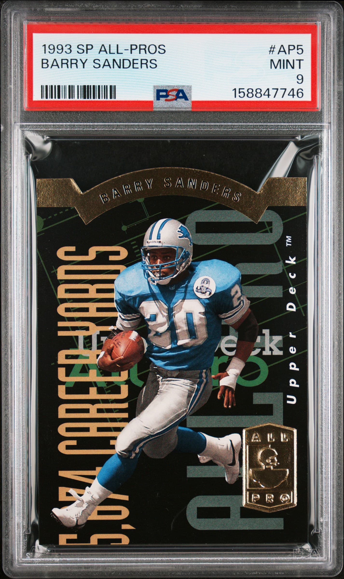 1993 SP ALL-PROS BARRY SANDERS #AP5 MINT 9 158847746