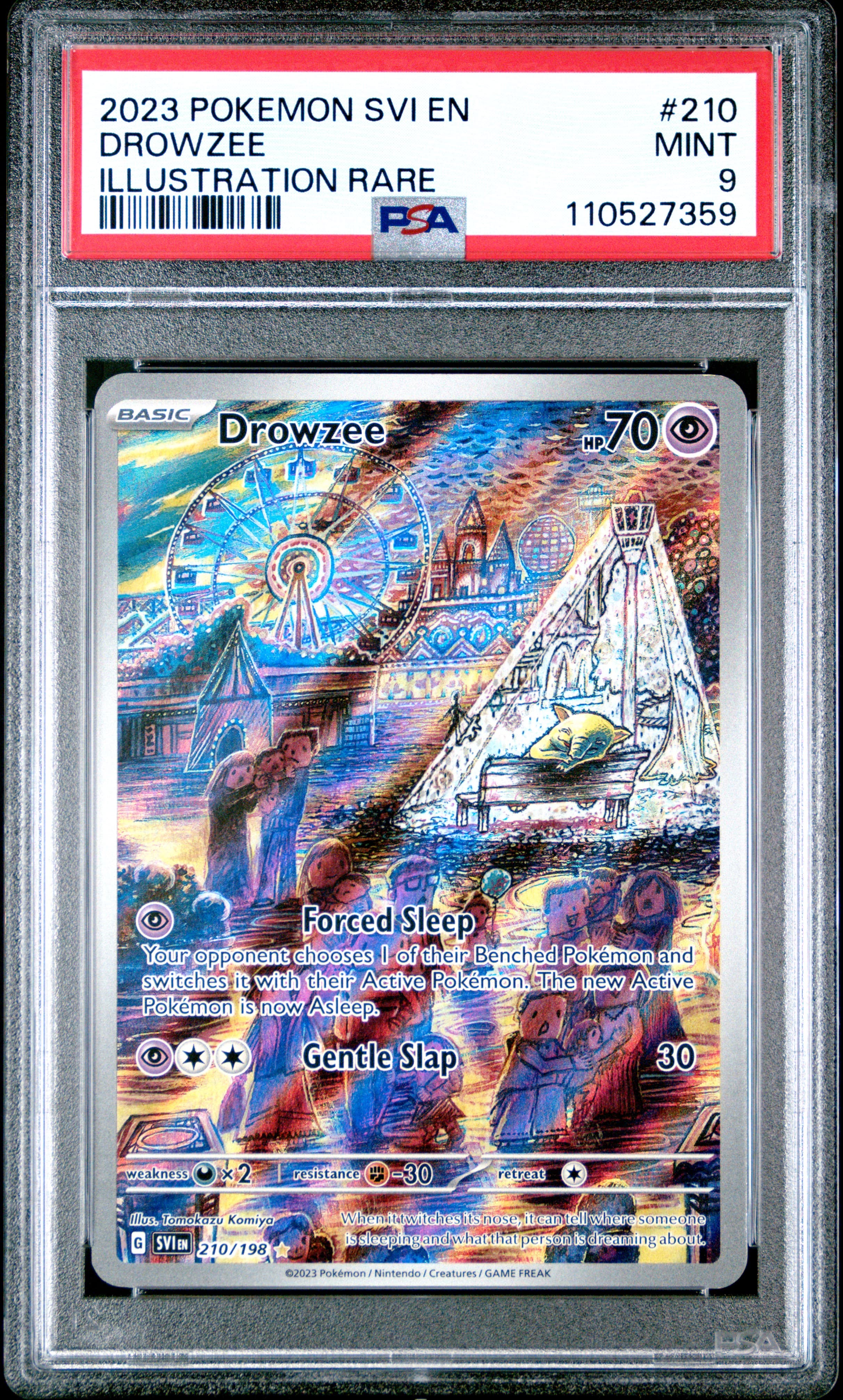 2023 POKEMON SVI EN-SCARLET & VIOLET DROWZEE #210 ILLUSTRATION RARE MINT 9 110527359