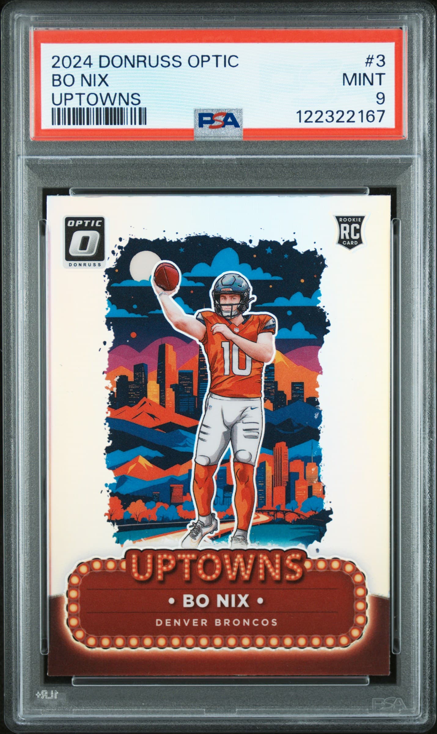 2024 PANINI DONRUSS OPTIC UPTOWNS BO NIX #3 MINT 9 122322167