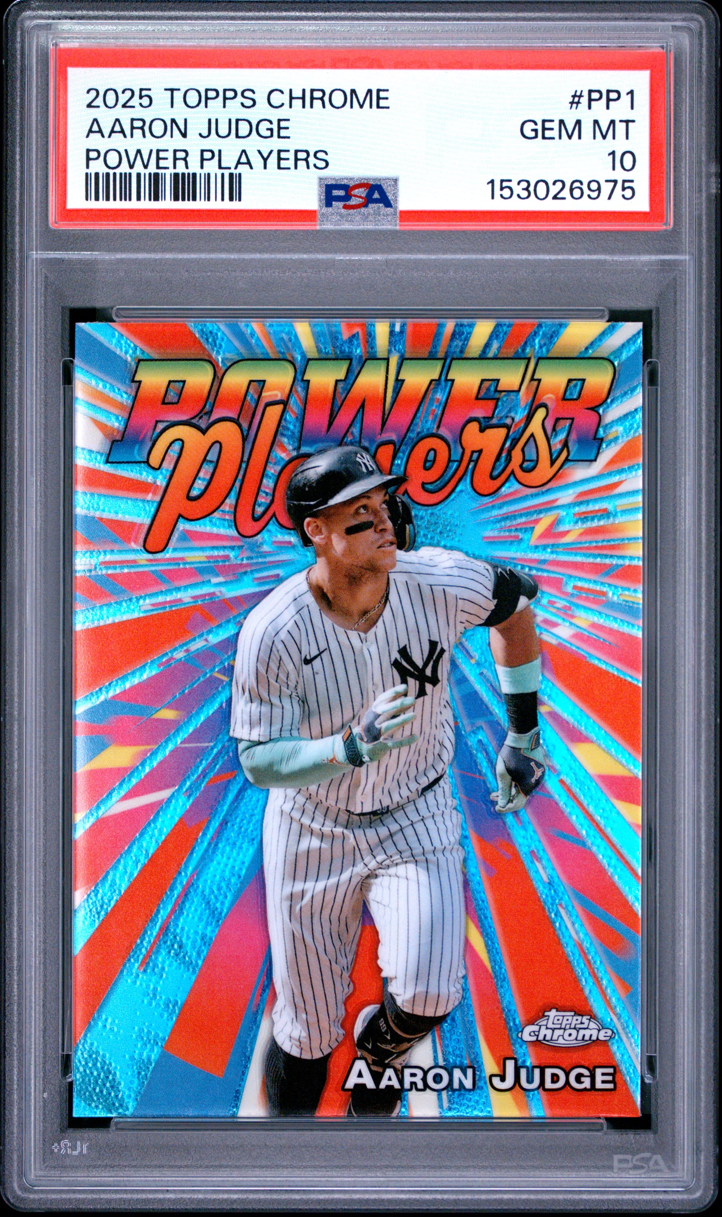 2025 TOPPS CHROME POWER PLAYERS AARON JUDGE #PP1 GEM MT 10 153026975