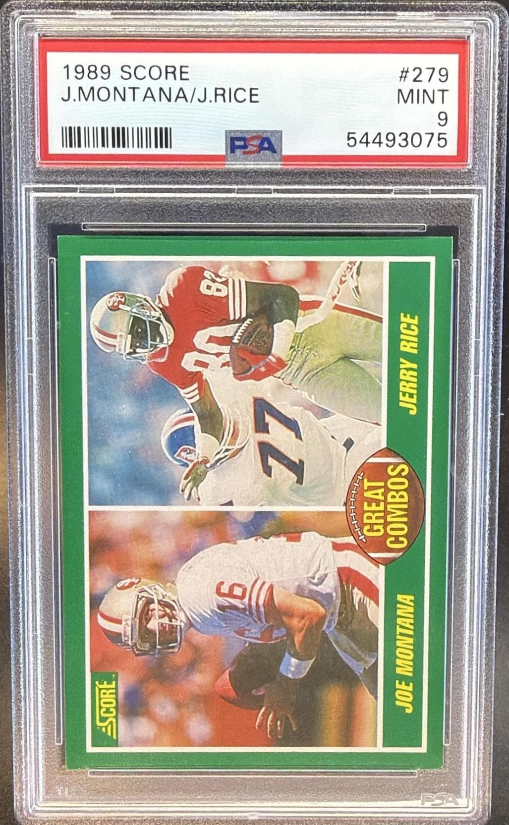 1989 SCORE J.MONTANA/J.RICE #279 MINT 9 54493075