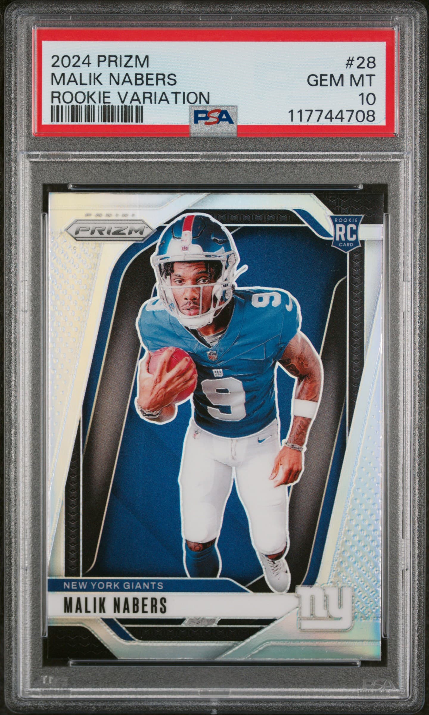 2024 PANINI PRIZM ROOKIE VARIATION MALIK NABERS #28 GEM MT 10 117744708