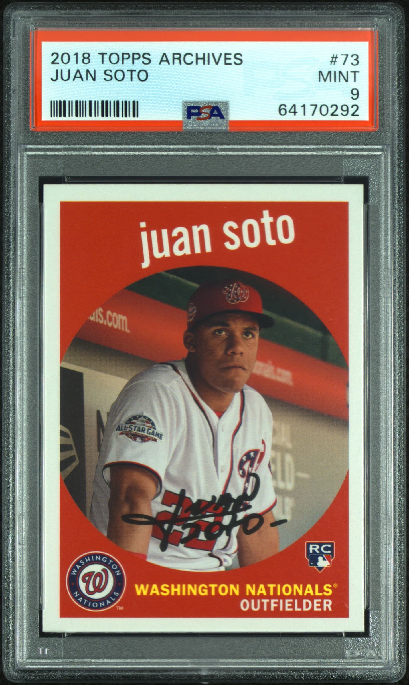 2018 TOPPS ARCHIVES JUAN SOTO #73 MINT 9 64170292