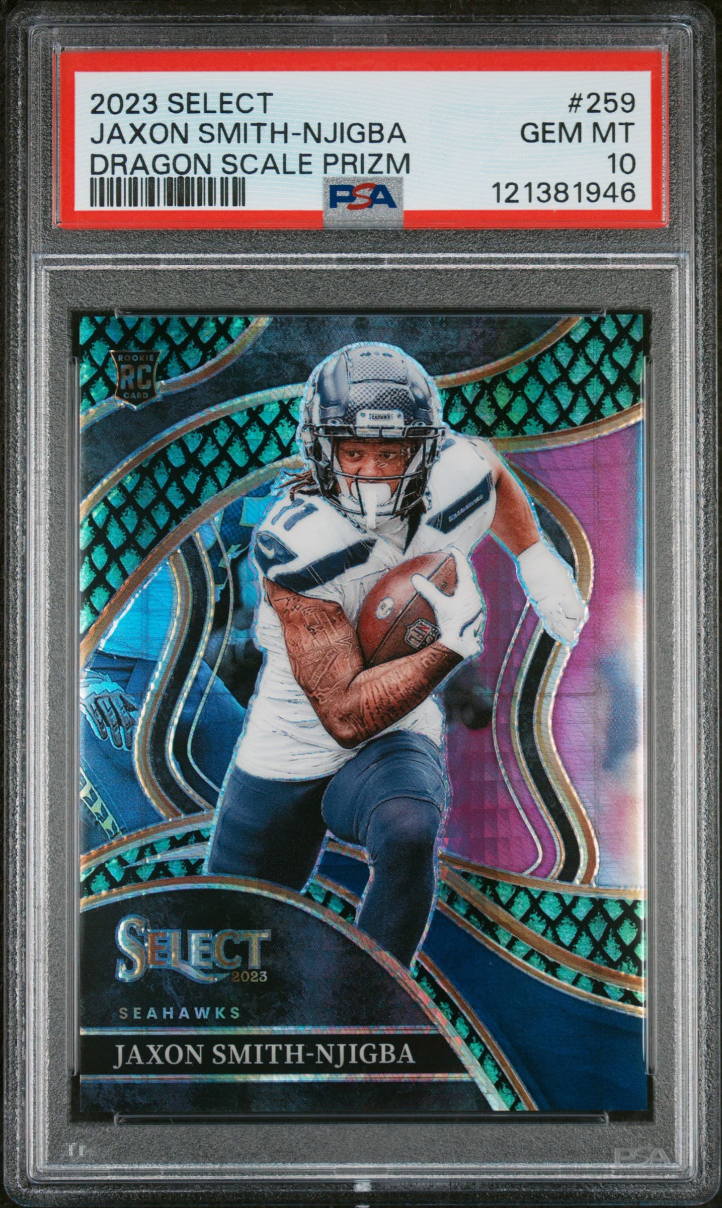 2023 PANINI SELECT JAXON SMITH-NJIGBA #259 DRAGON SCALE PRIZM GEM MT 10 121381946