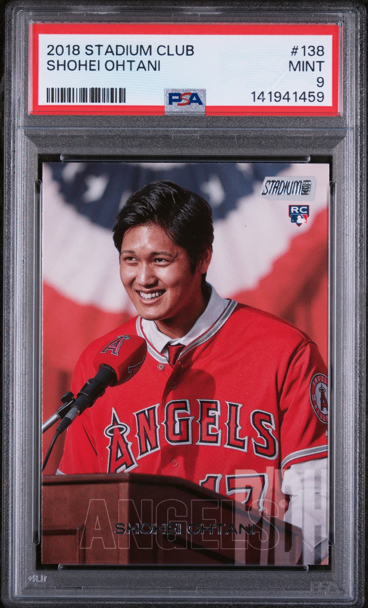 2018 STADIUM CLUB SHOHEI OHTANI #138 MINT 9 141941459