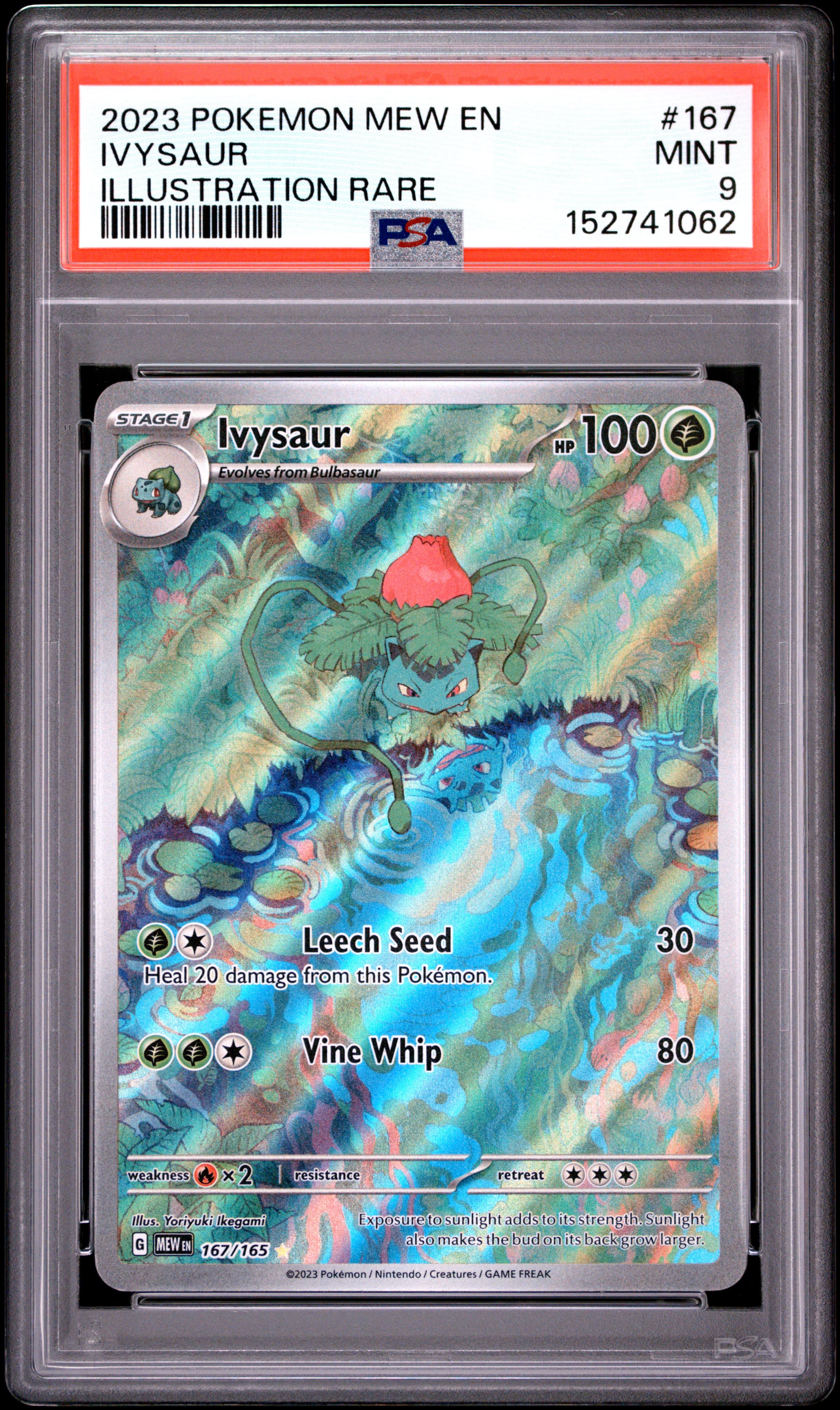 2023 POKEMON MEW EN-151 IVYSAUR #167 ILLUSTRATION RARE MINT 9 152741062