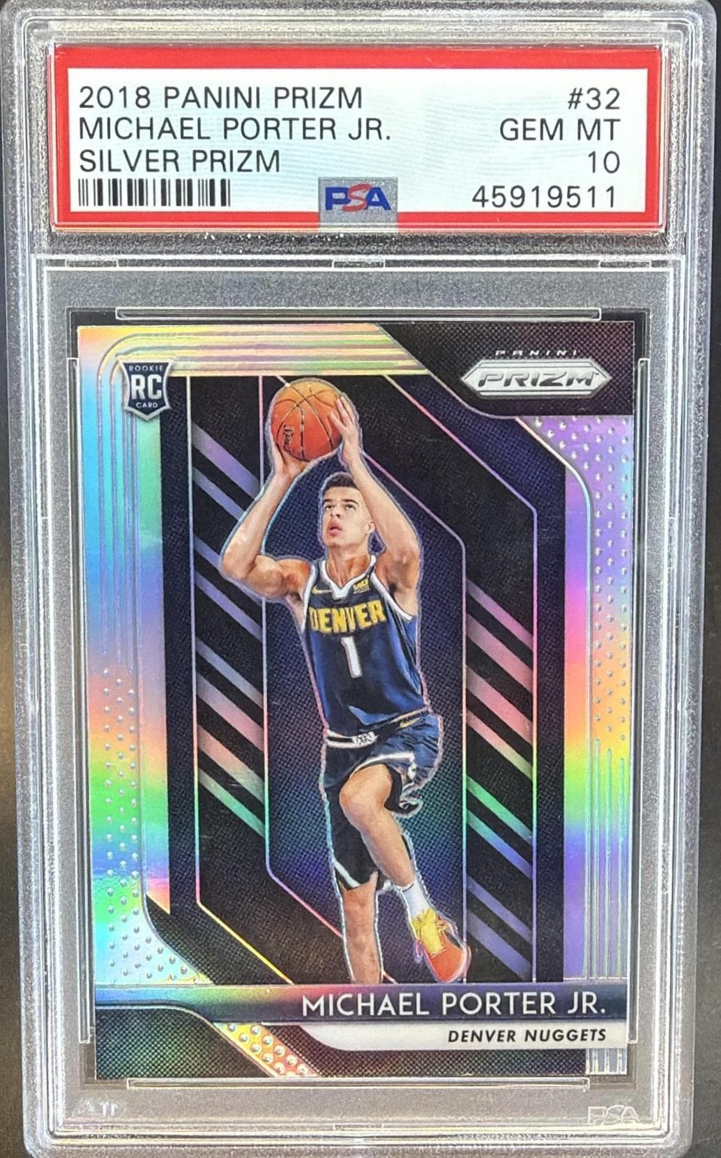 2018 PANINI PRIZM MICHAEL PORTER JR. #32 SILVER PRIZM GEM MT 10 45919511