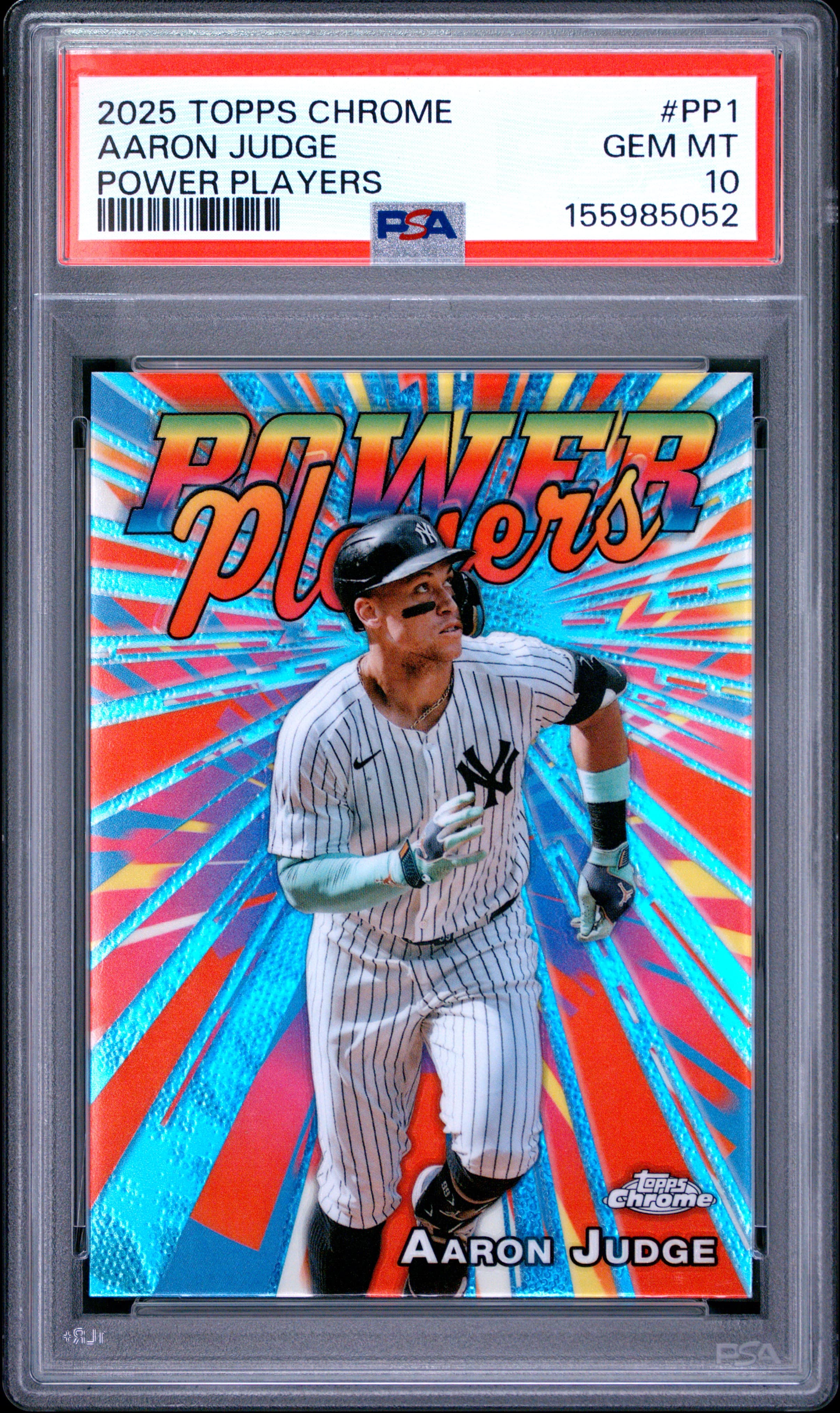 2025 TOPPS CHROME POWER PLAYERS AARON JUDGE #PP1 GEM MT 10 155985052
